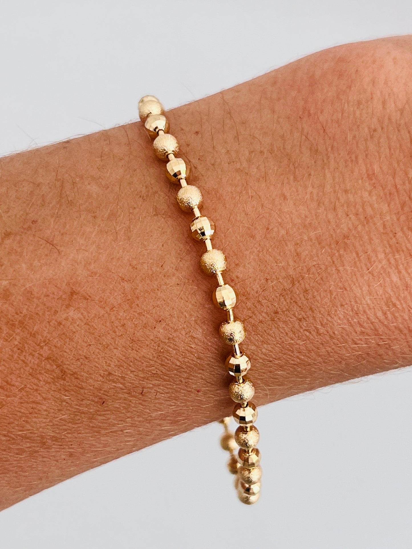 Gold Filled 3mm Stardust Beaded Bracelet | 7.5” Inch Bracelet
