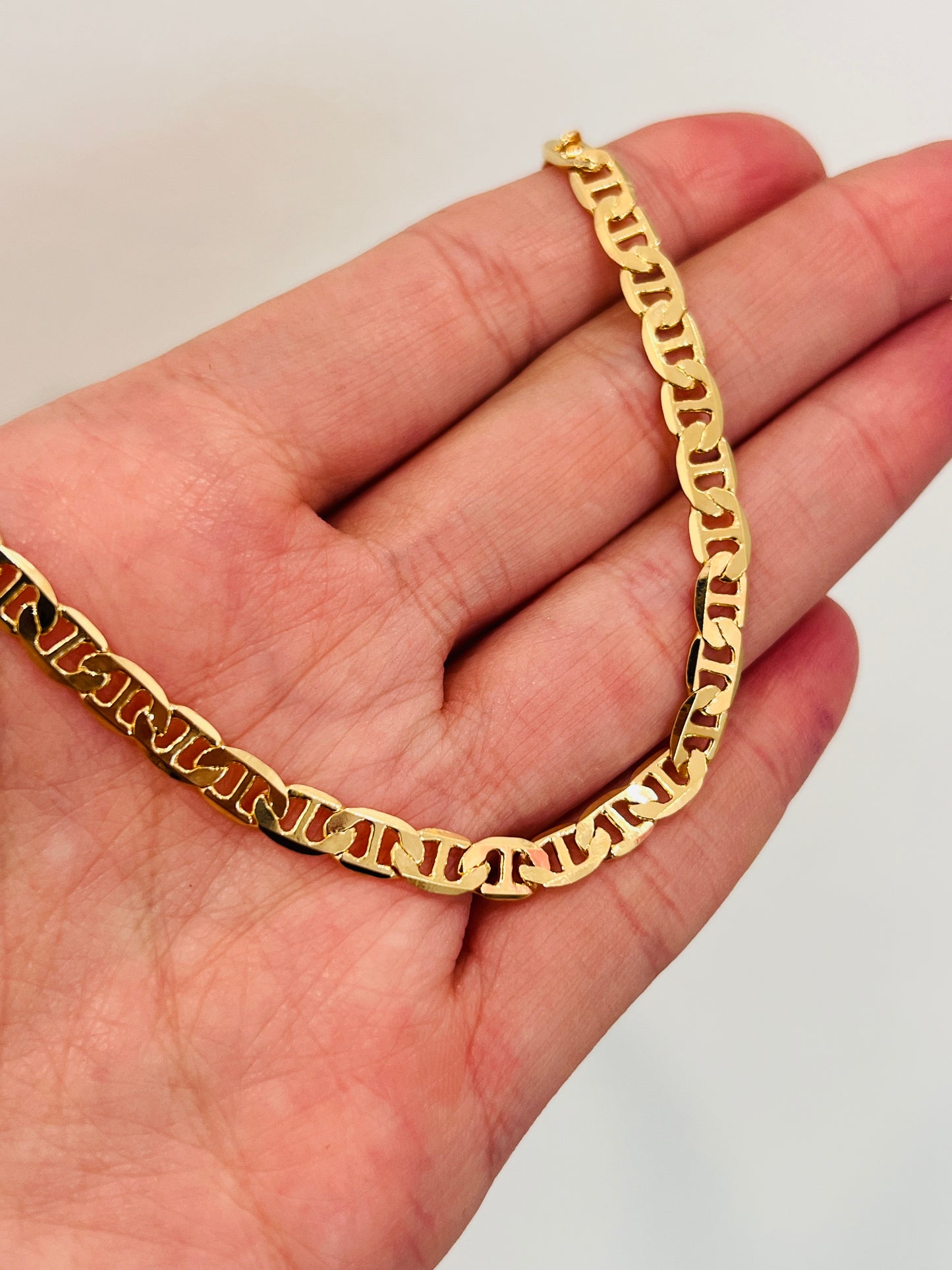 Gold Filled Mariner Link Bracelet | 4.5mm Width, 7.5" or 8.5" Length
