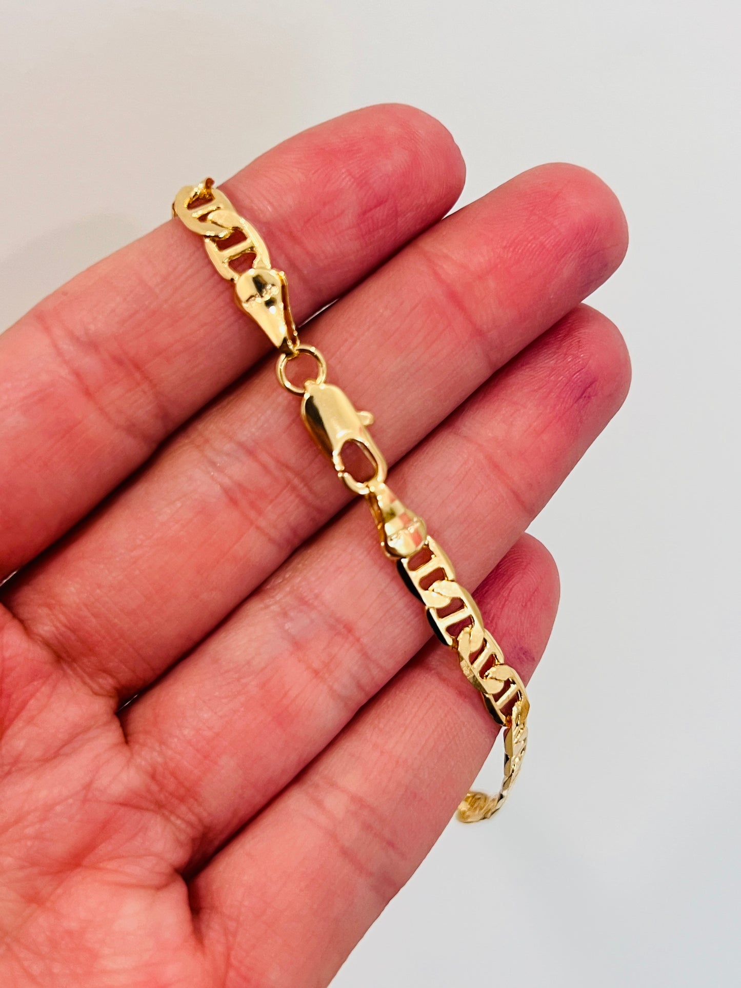 Gold Filled Mariner Link Bracelet | 4.5mm Width, 7.5" or 8.5" Length