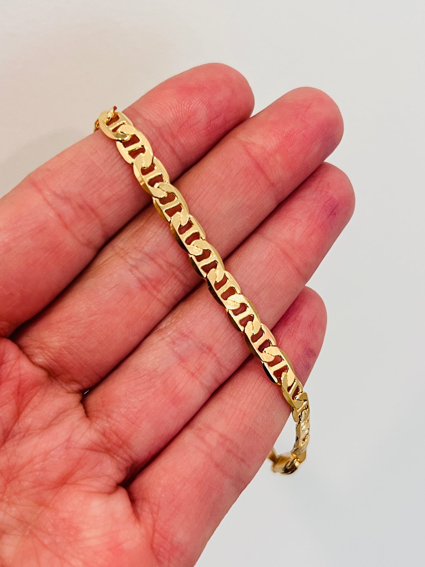Gold Filled Mariner Link Bracelet | 4.5mm Width, 7.5" or 8.5" Length