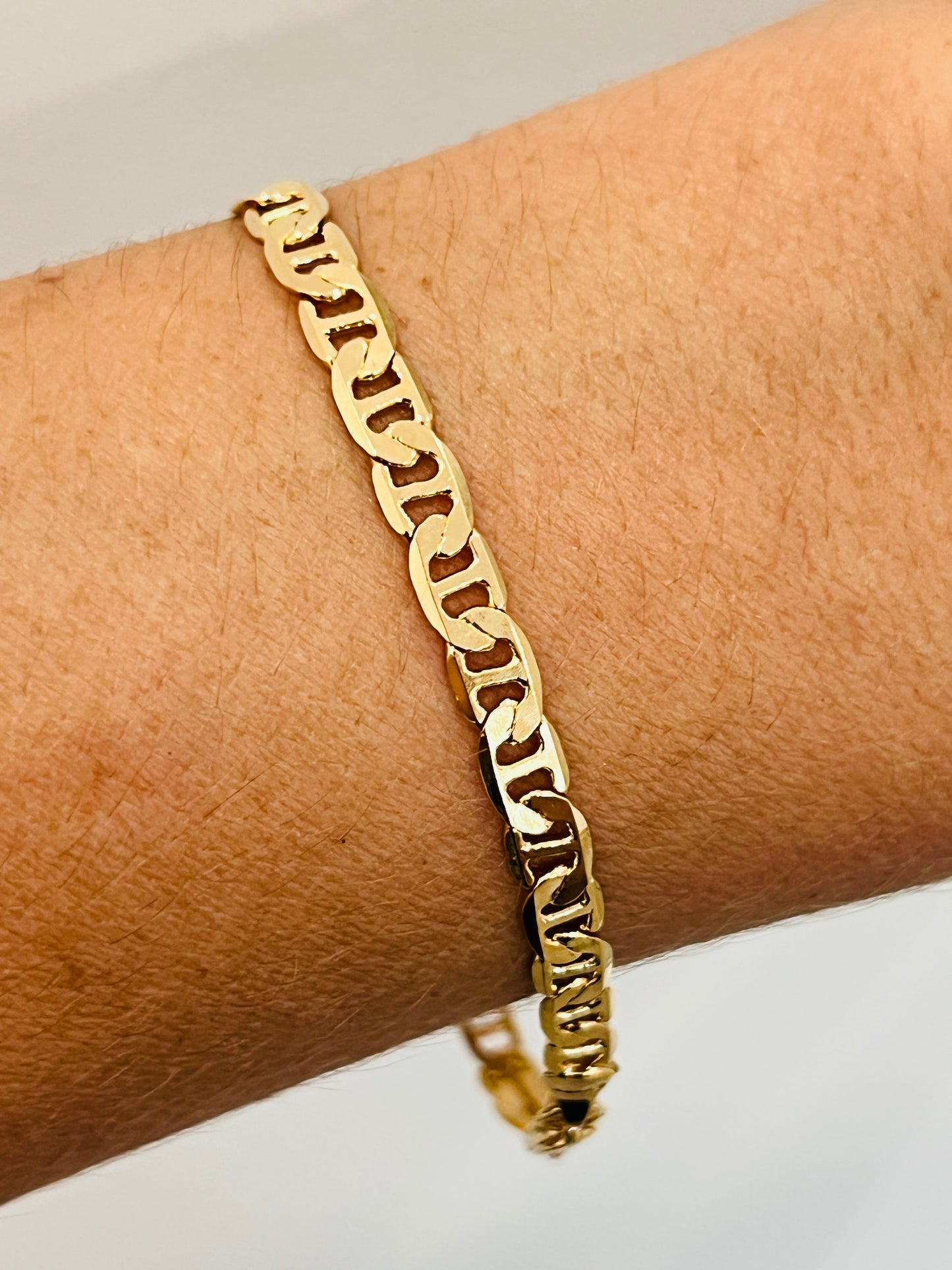 Gold Filled Mariner Link Bracelet | 4.5mm Width, 7.5" or 8.5" Length