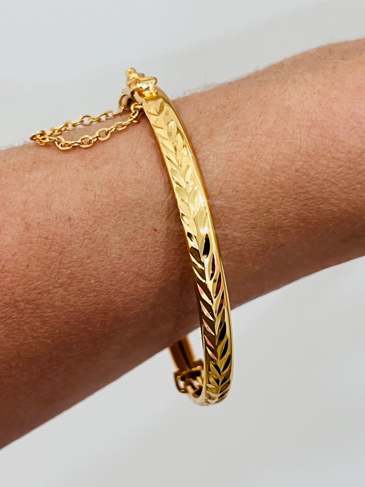 Gold Filled Chain Link Bangle | Classic Gold Statement Bangle
