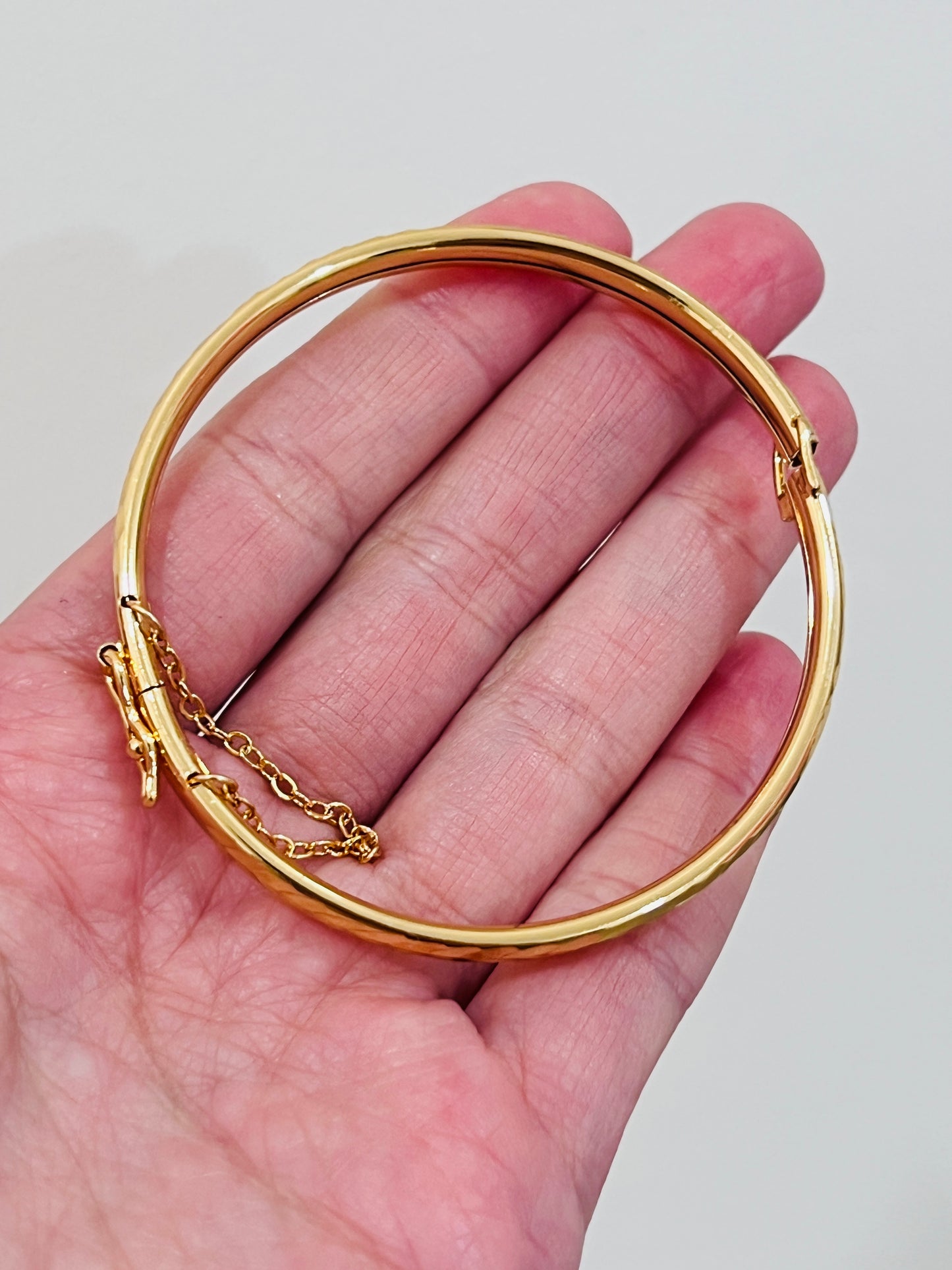 Gold Filled Chain Link Bangle | Classic Gold Statement Bangle