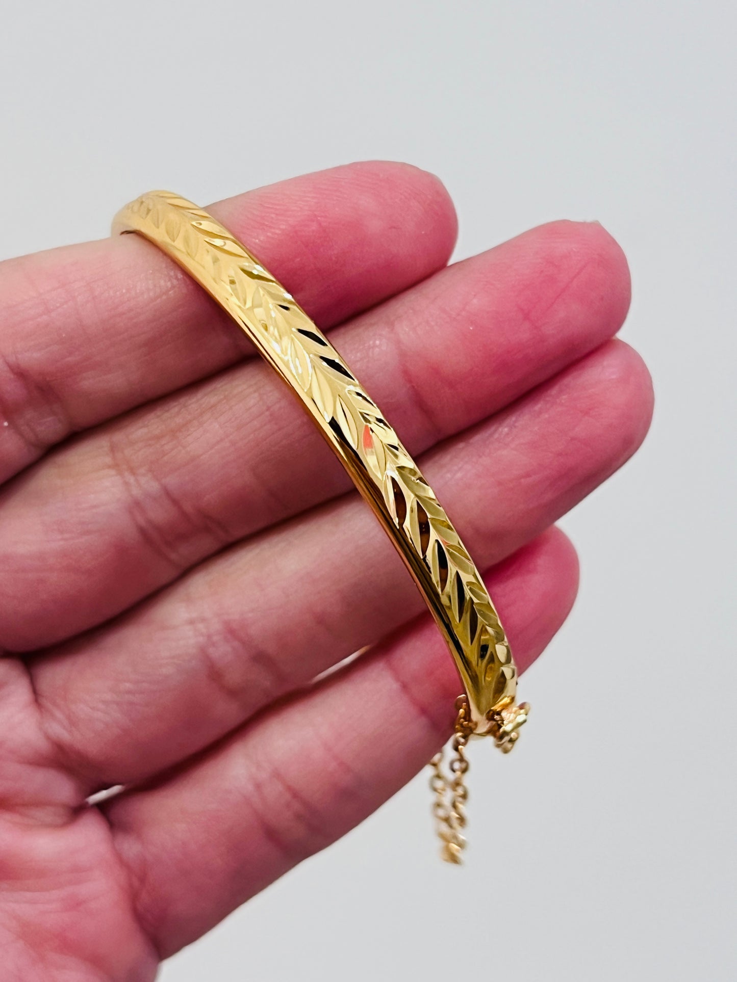 Gold Filled Chain Link Bangle | Classic Gold Statement Bangle