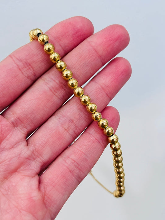 Gold Filled 4.5mm Beaded Chain Anklet | Bold Everyday Jewelry