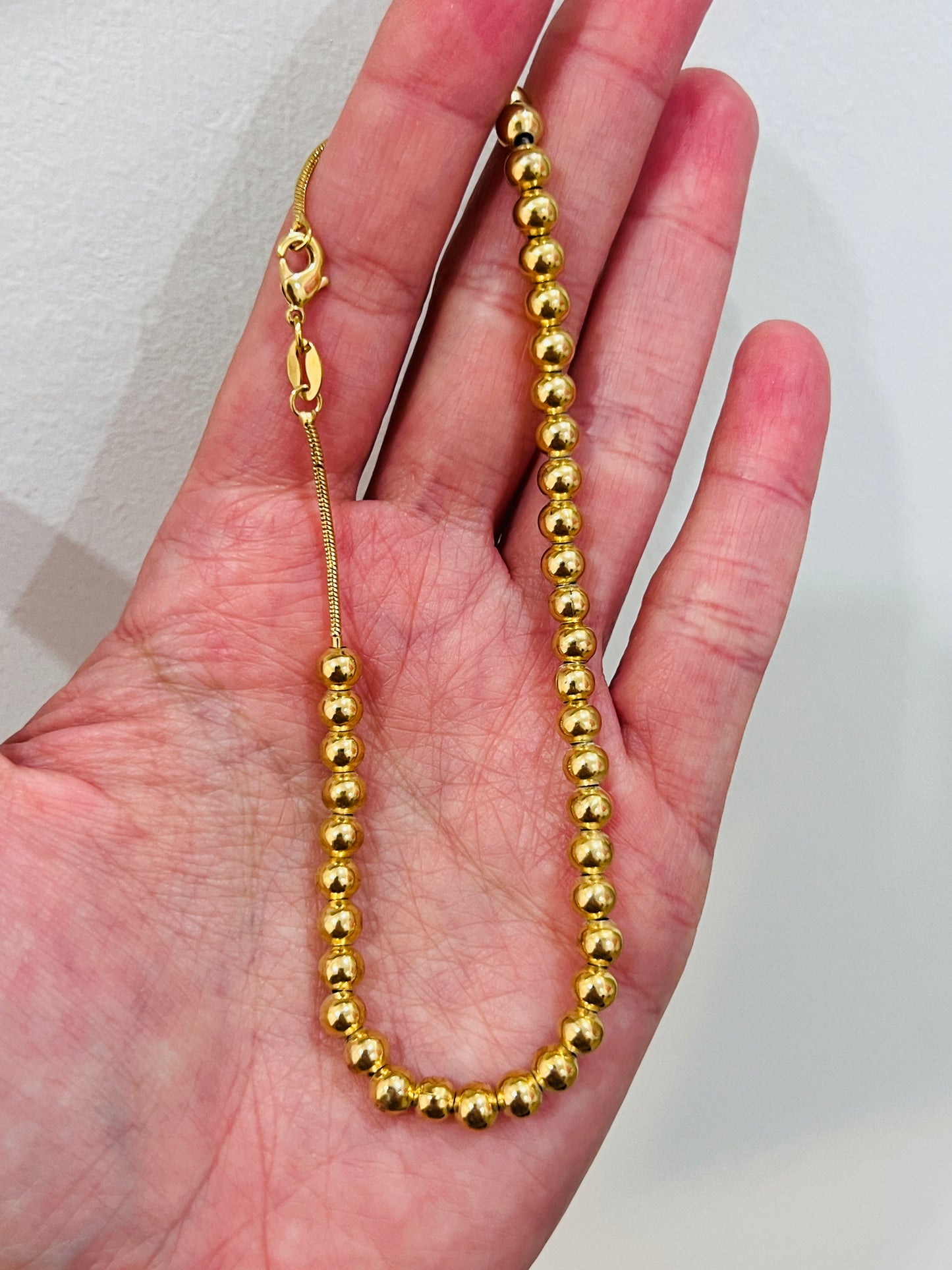 Gold Filled 4.5mm Beaded Chain Anklet | Bold Everyday Jewelry