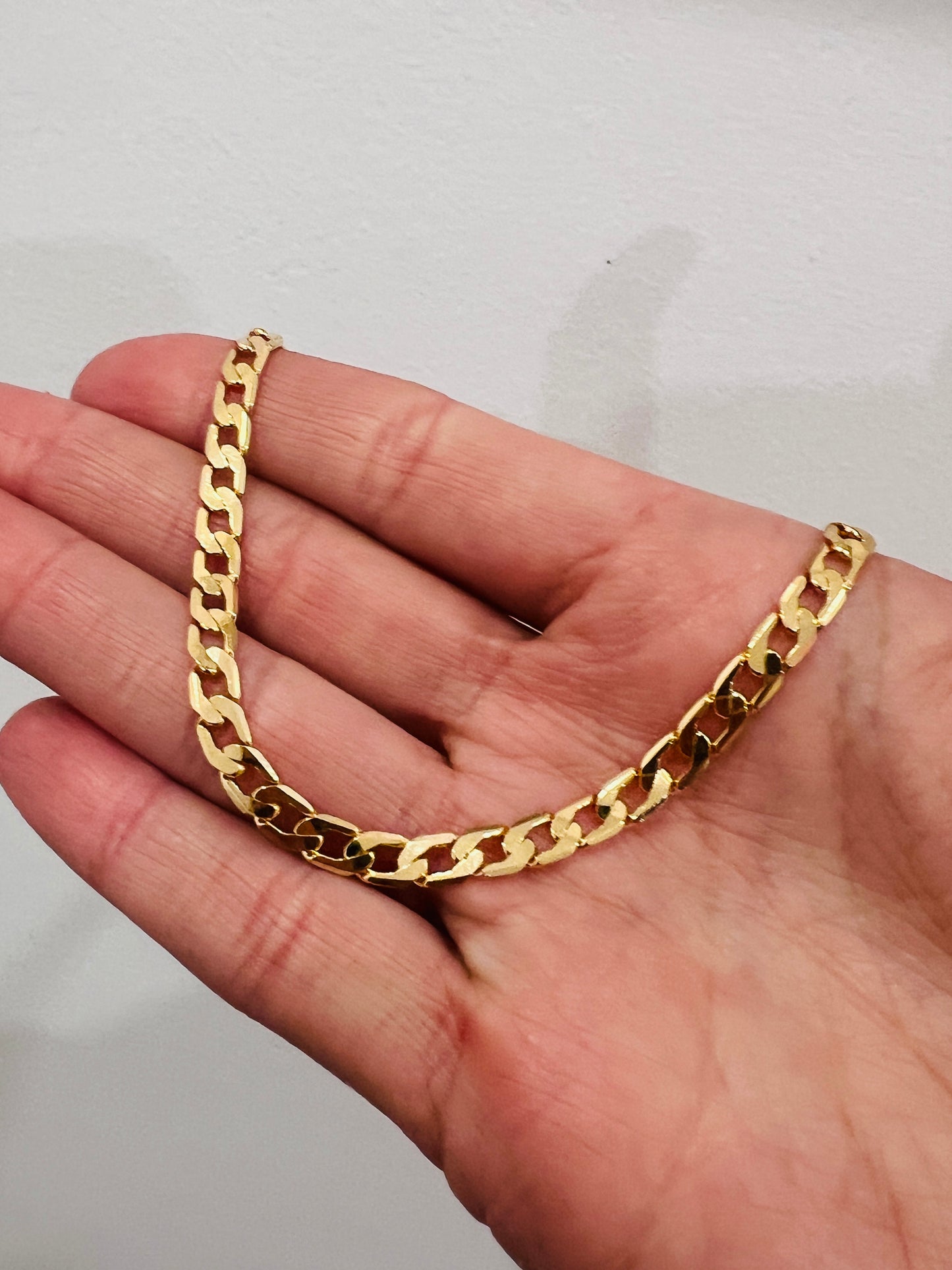 Gold Filled 4mm Curb Anklet – 18K Gold Chain | 10" Length