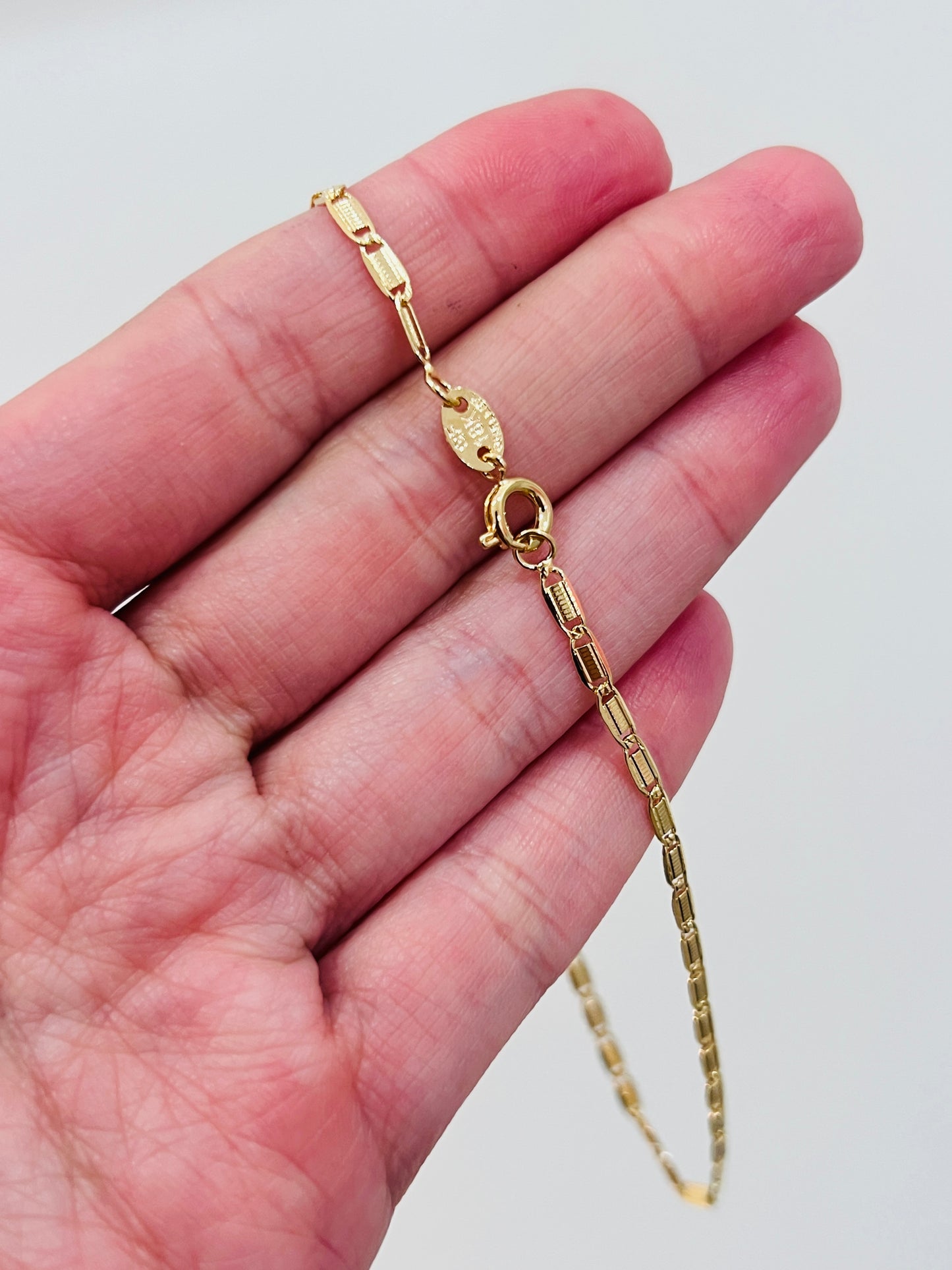 Gold Filled 2mm Chain Link Anklet | 18K Gold-Filled Dainty Everyday Anklet – 9.75"