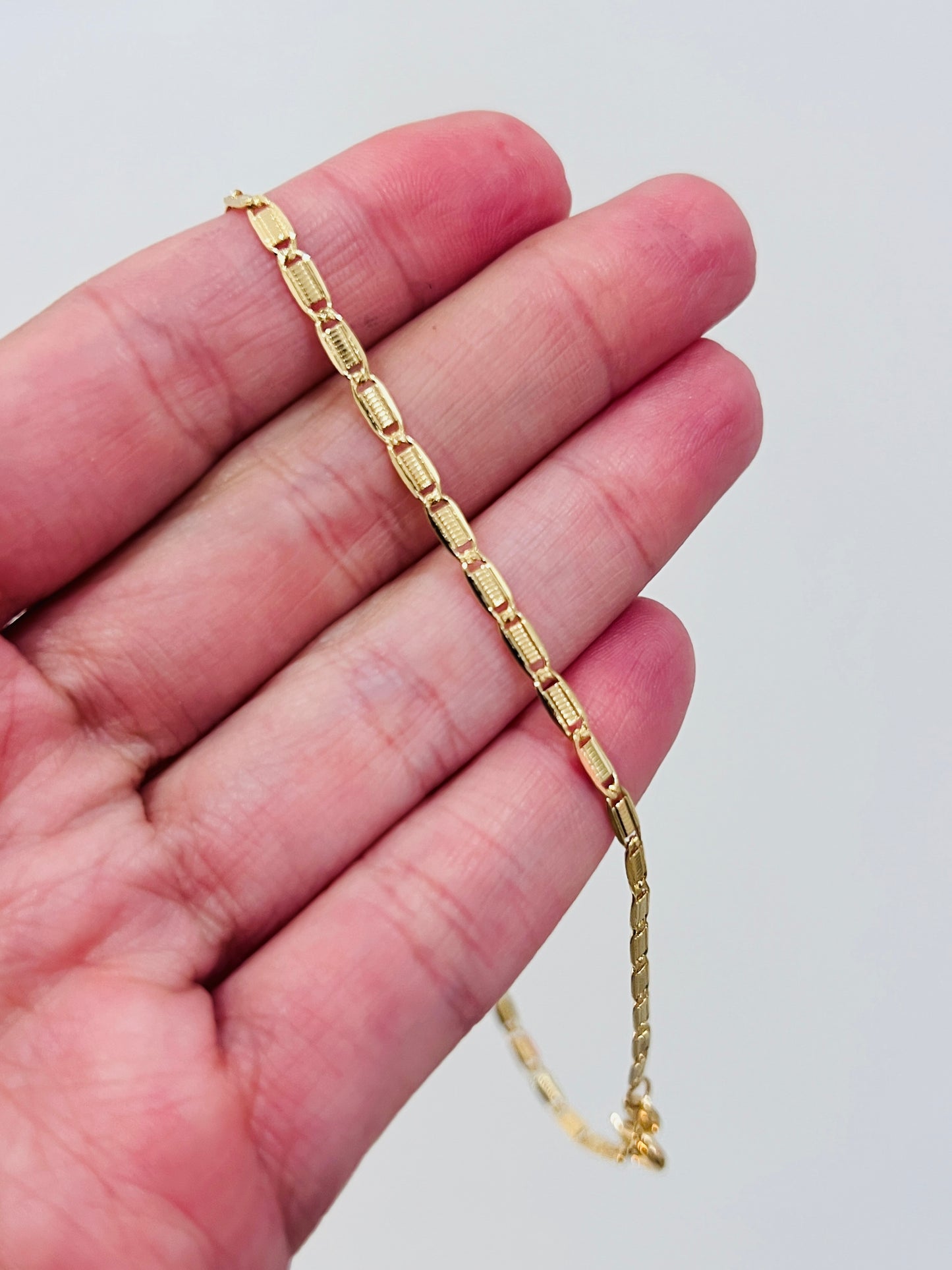 Gold Filled 2mm Chain Link Anklet | 18K Gold-Filled Dainty Everyday Anklet – 9.75"