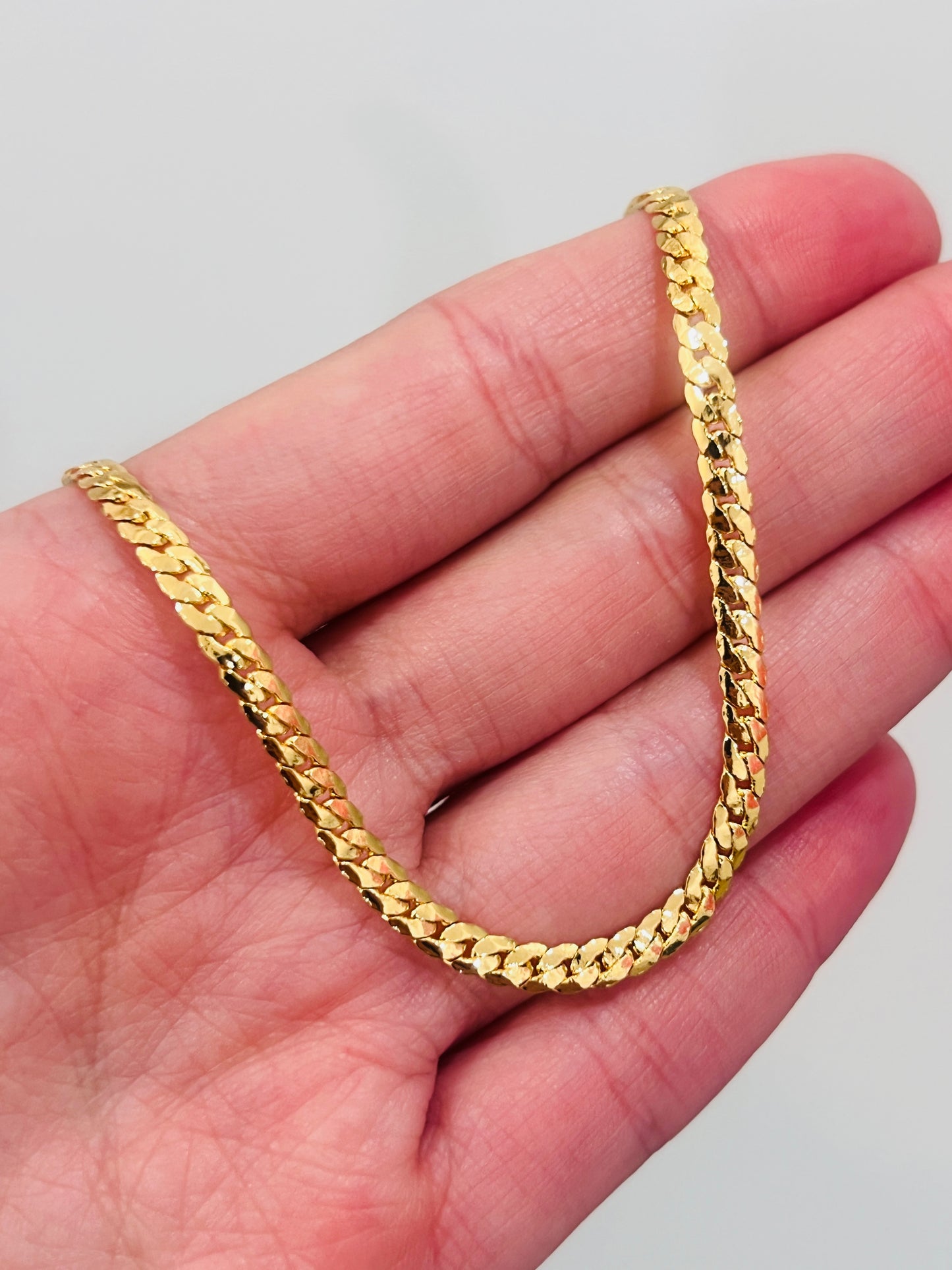 Gold Filled 3mm Curb Anklet | Size: 9.75"