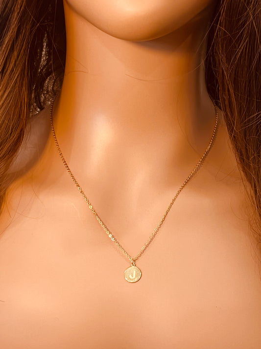 Sterling Silver Initial Necklace | Personalized Letter Charm