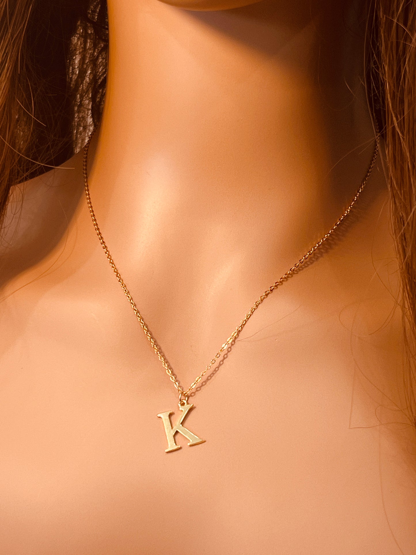 Sterling Silver Necklace with Initial Charm | 16" or 18" Length