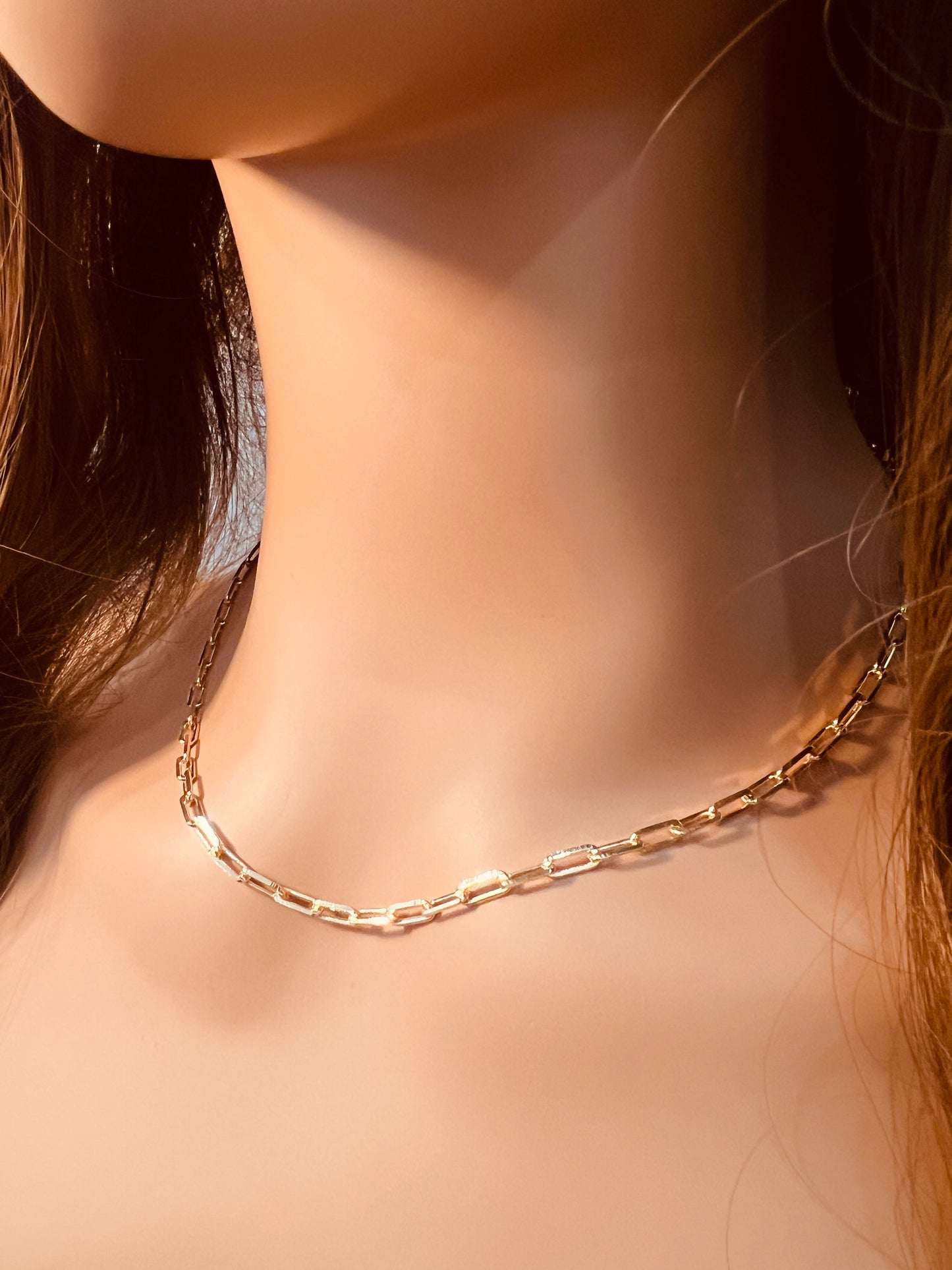 Gold Filled 3.5mm Paperclip Necklace | Sleek Everyday Chain