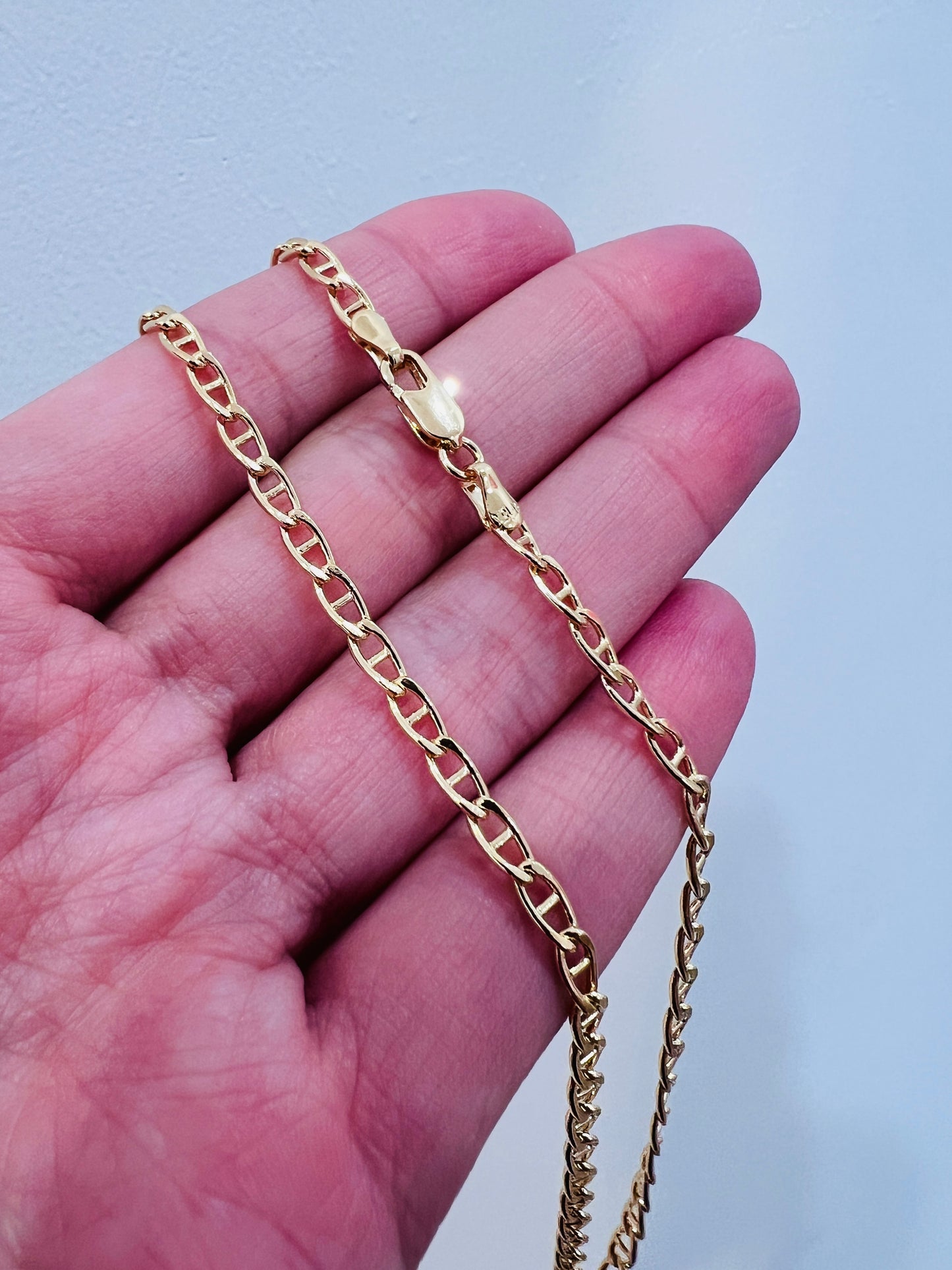 Gold Filled 2.5mm Mariner Necklace | Bold Nautical Shine