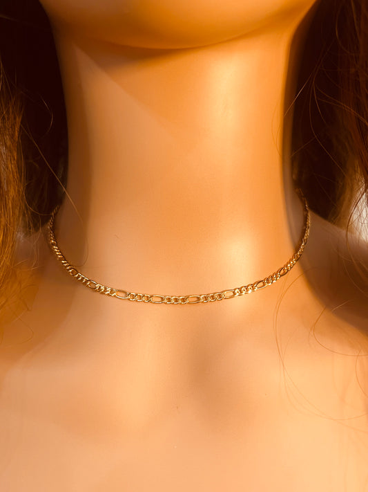 Gold Filled Figaro Necklace | 2.5mm Chain Everyday