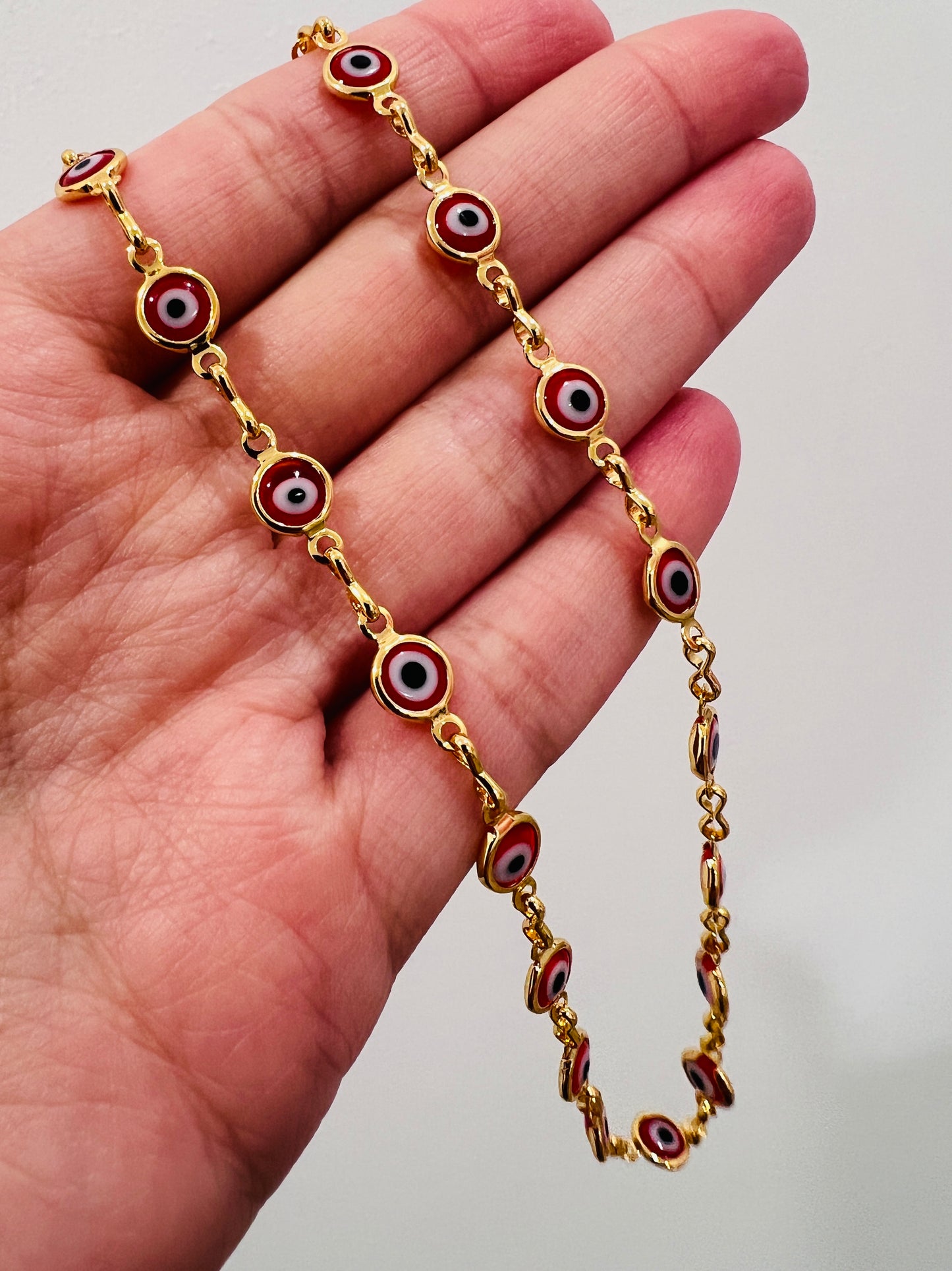 Gold Filled Evil Eye Necklace | Symbolic Protection in Elegant Gold