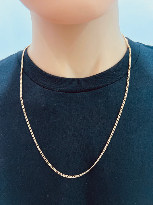 Gold Filled 2mm Curb Chain | 18"–30" | Everyday Statement