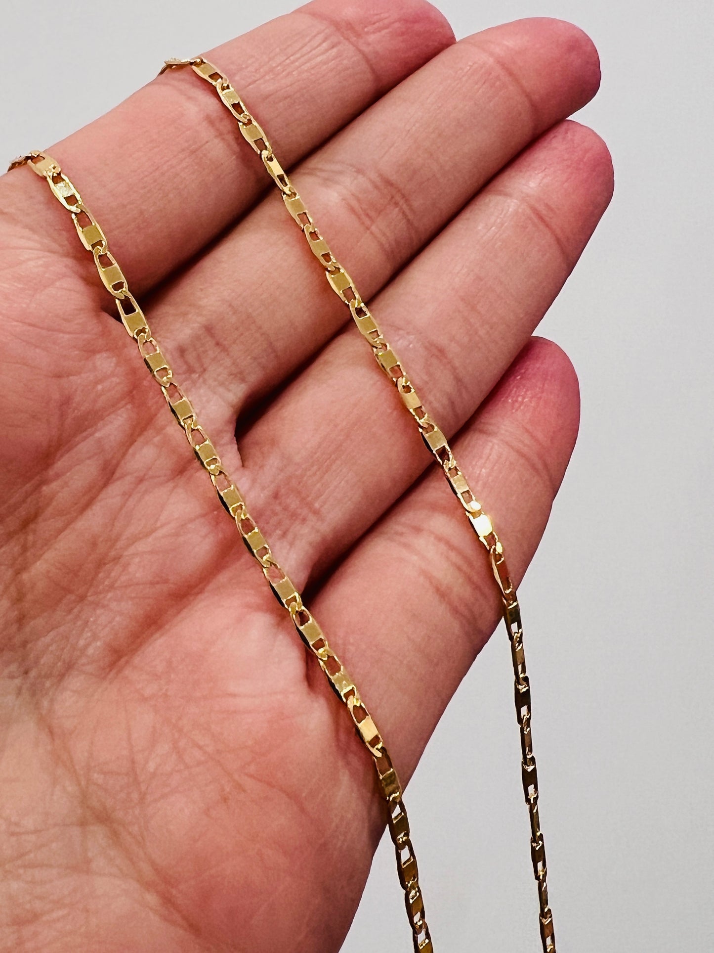 Gold Filled Mariner Chain Necklace | 2mm Waterproof Link