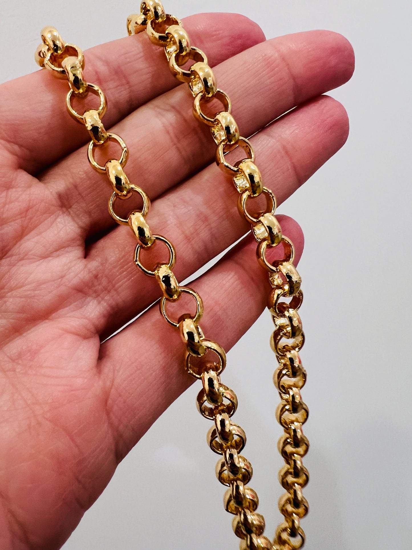 Gold Filled Rolo Necklace | 7mm Chain | Bolt Ring Clasp