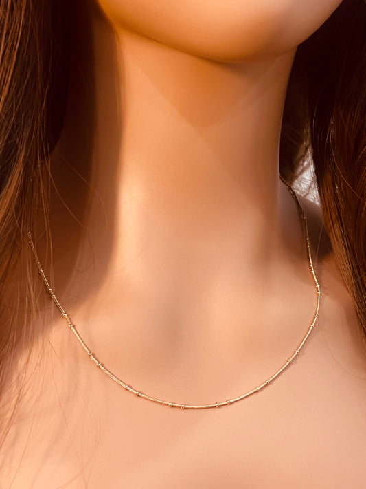 Gold Filled 1mm Snake Ball Necklace | 16" 18" 20" Options