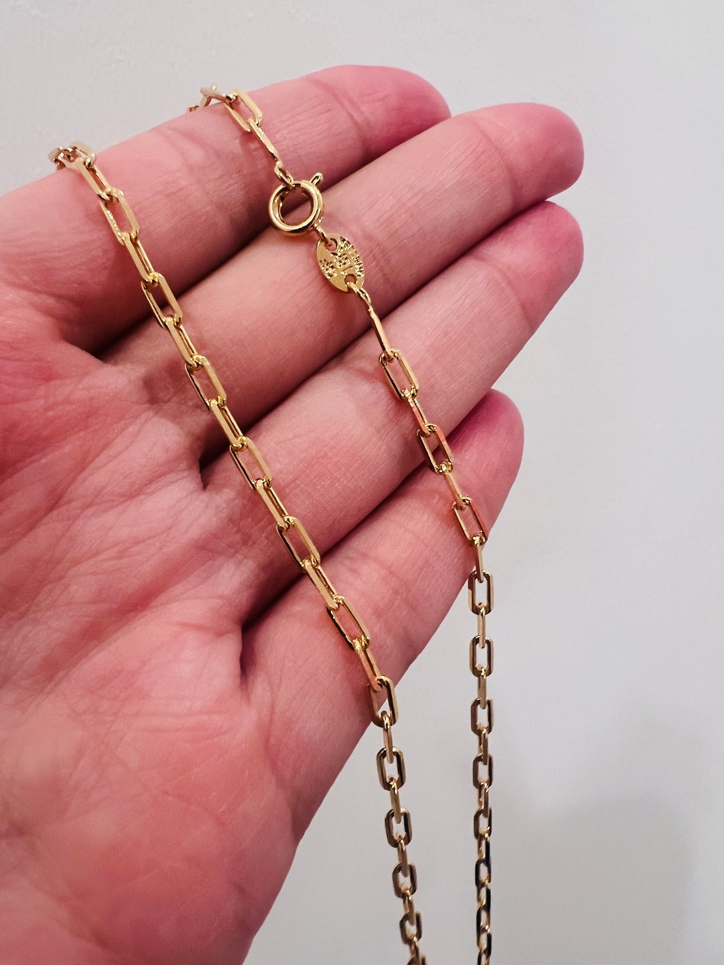 Gold Filled Paperclip Necklace | 2mm Chain | 16–24 Inch
