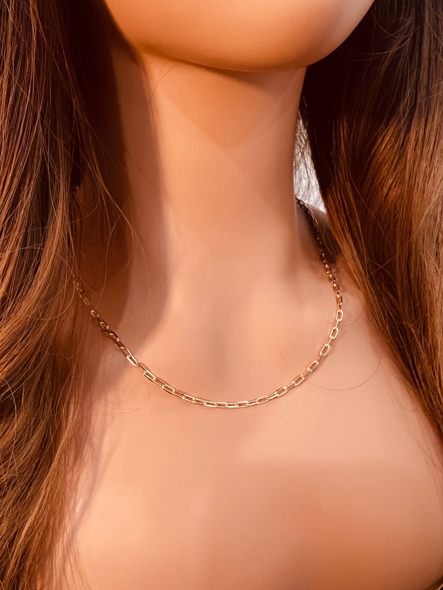 Gold Filled Paperclip Necklace | 2mm Chain | 16–24 Inch