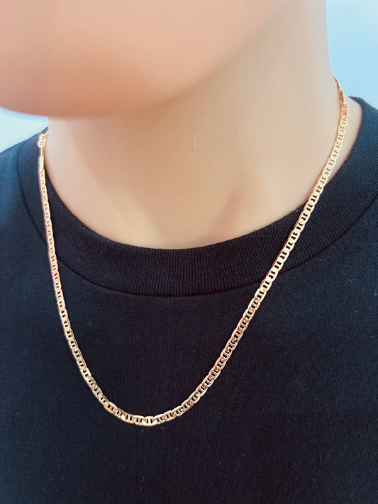 Gold Filled Mariner Chain | 2.5mm Nautical Link Chain
