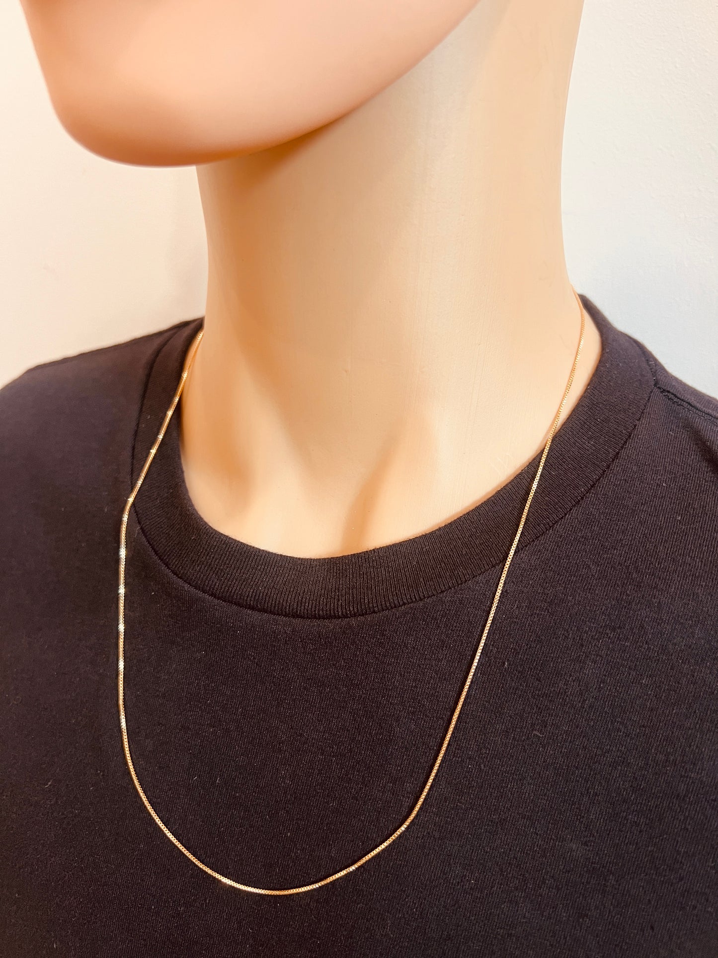 Gold Filled Box Chain | 0.9mm Width | 18–24 Inch Options