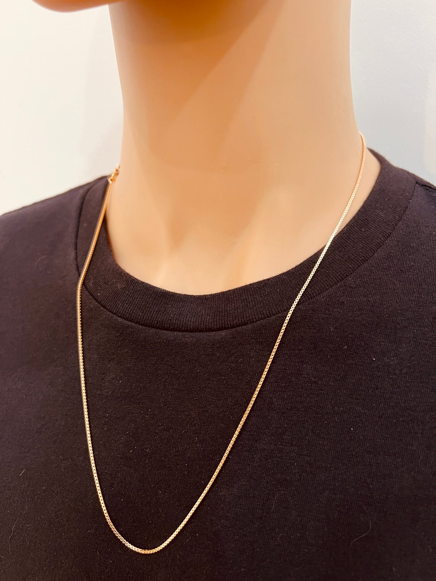 Gold Filled Box Chain | 0.5mm Width | 18–24 Inch Length