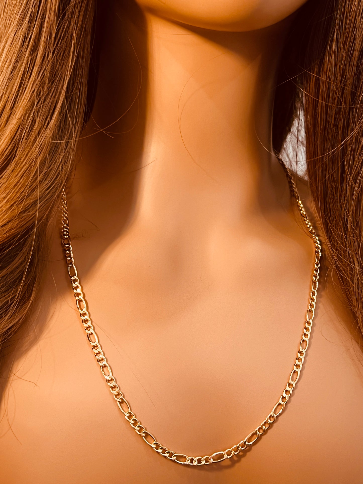 Gold Filled Figaro Necklace | 4mm Bold Chain Shine