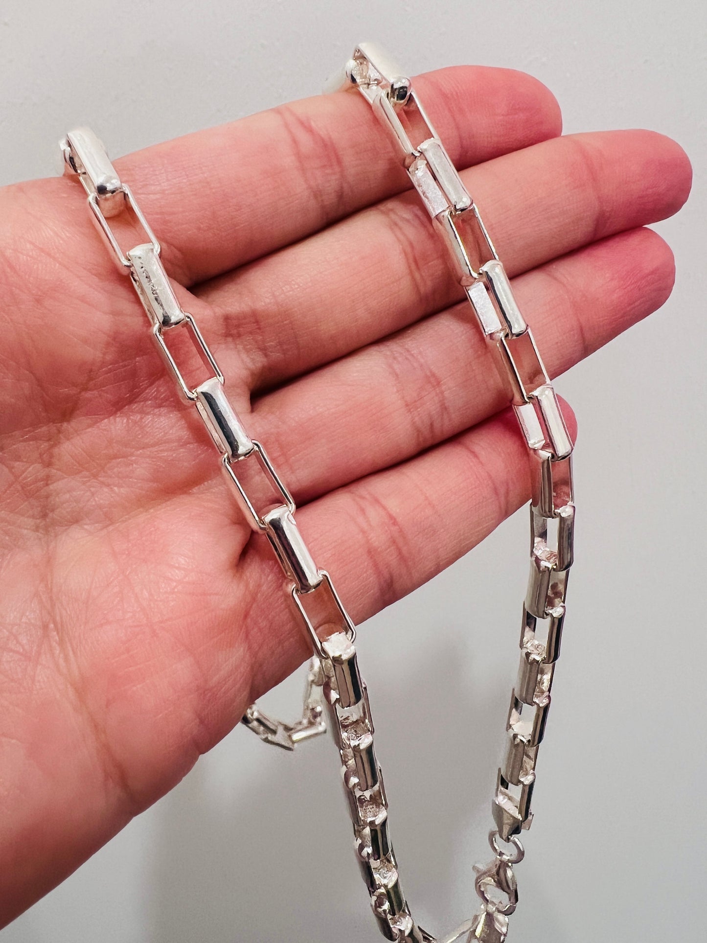 Sterling Silver 5mm Paperclip Chain | Unisex Necklace
