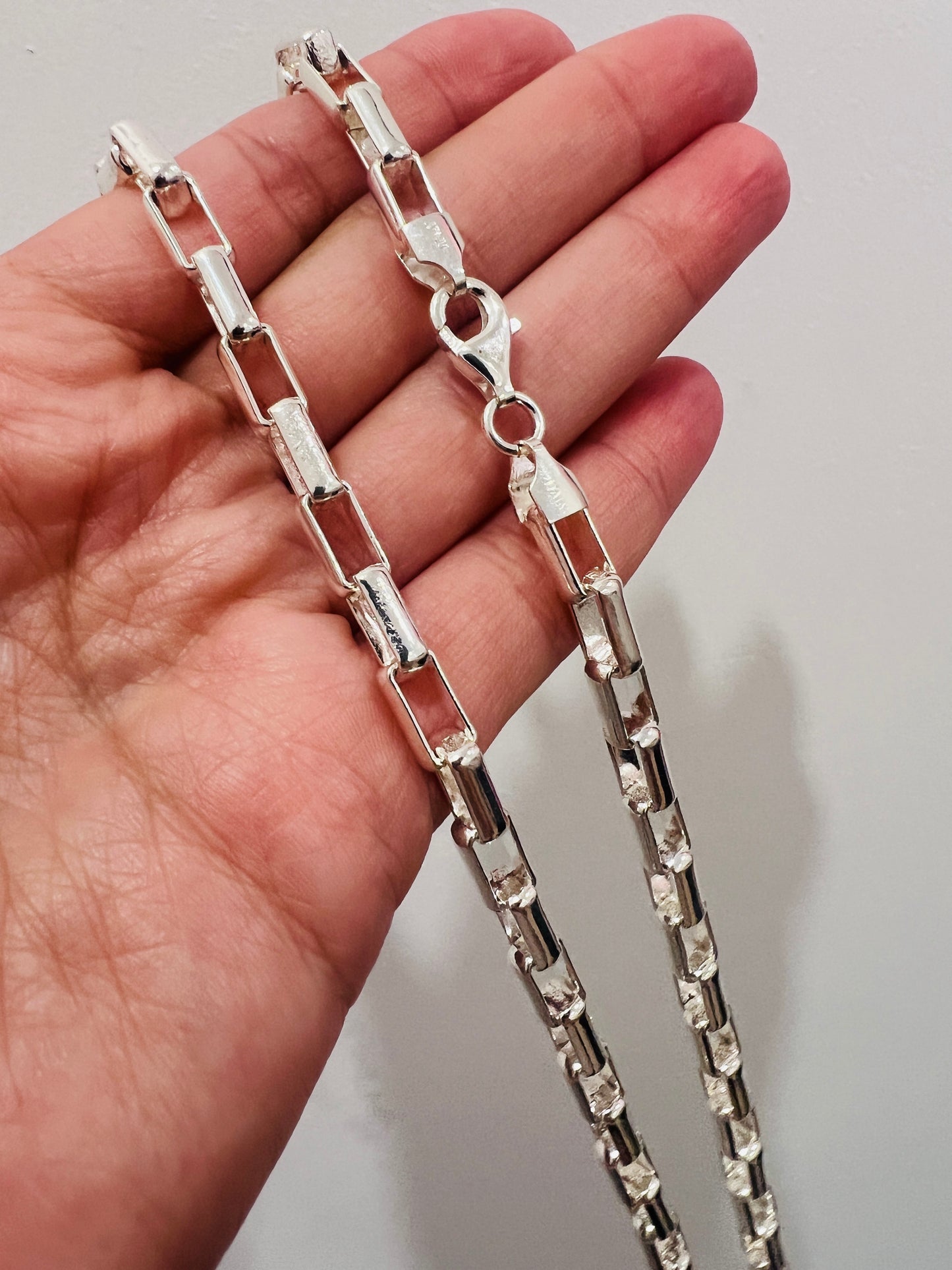 Sterling Silver 5mm Paperclip Chain | Unisex Necklace