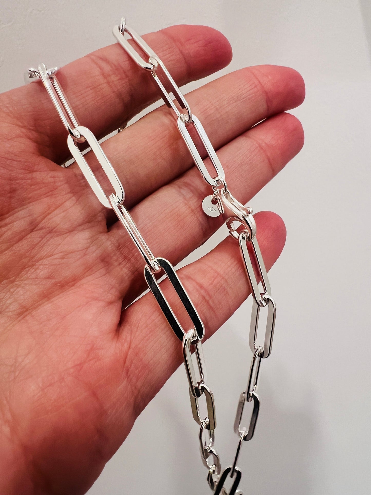 Sterling Silver 5mm Paperclip Necklace | Unisex Chain