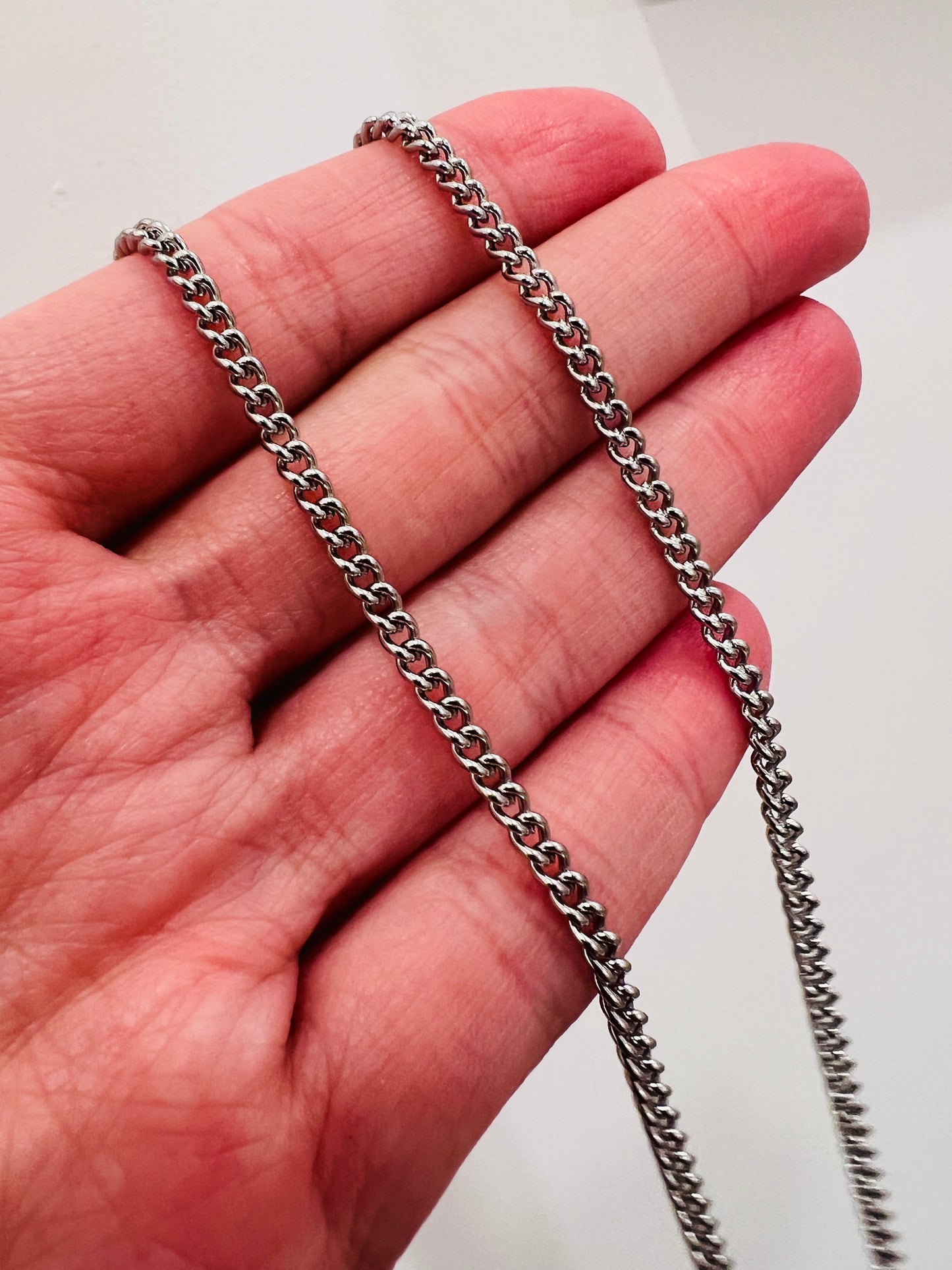 Stainless Steel 2mm Curb Chain Necklace | Unisex Style