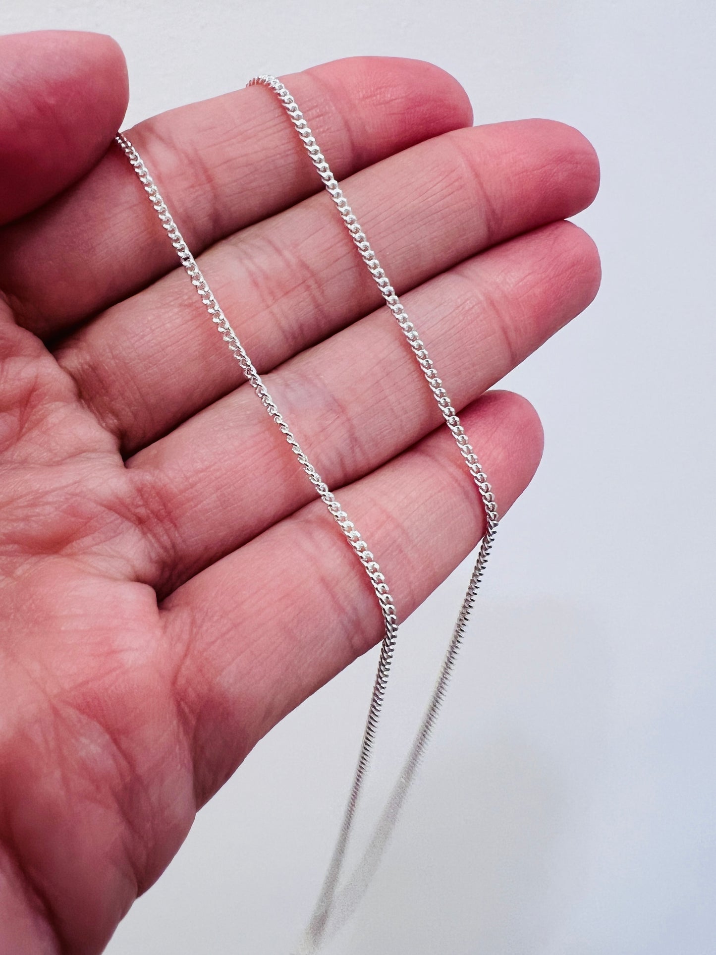 Sterling Silver 1mm Curb Chain