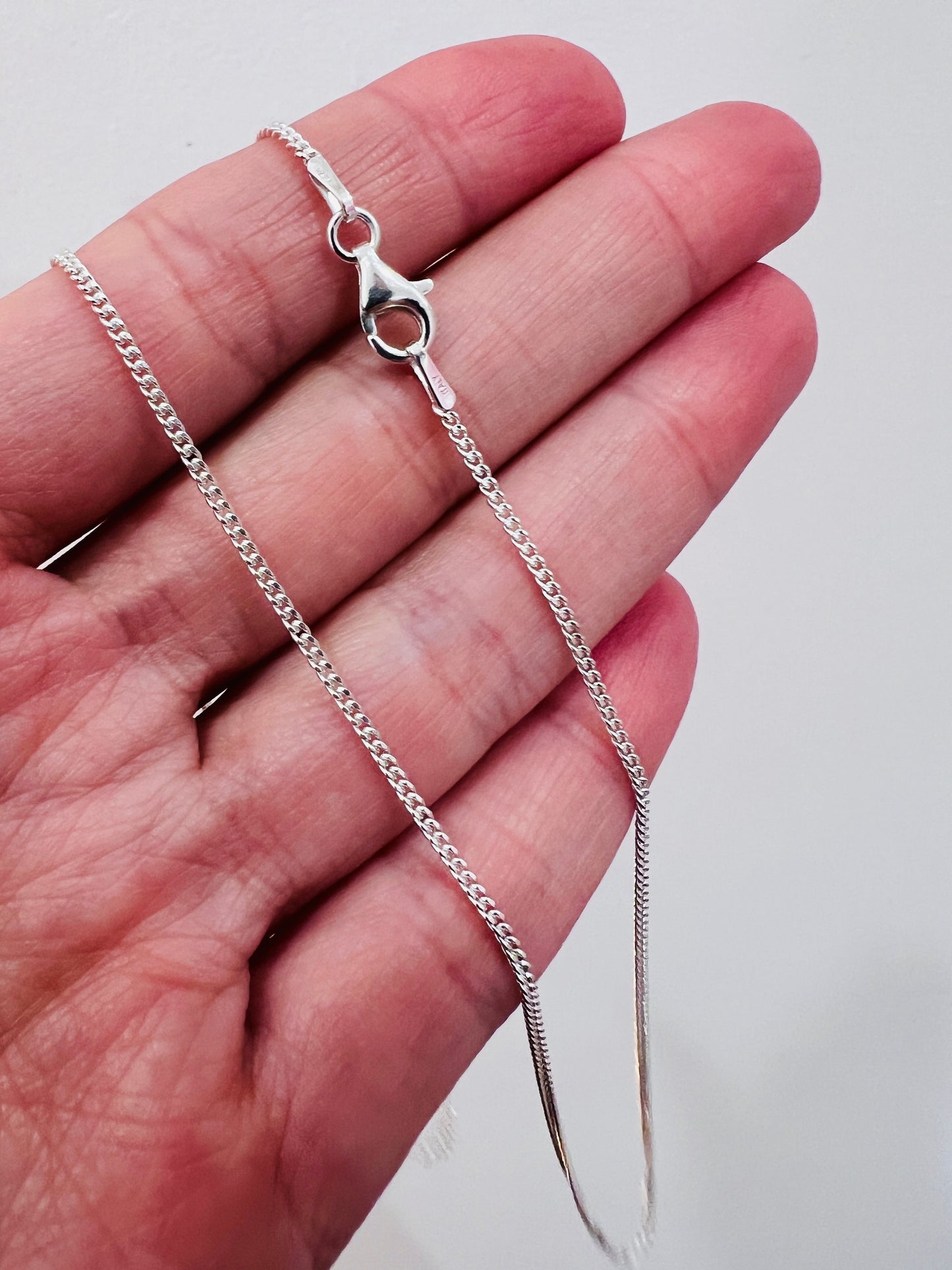 Sterling Silver 1mm Curb Chain