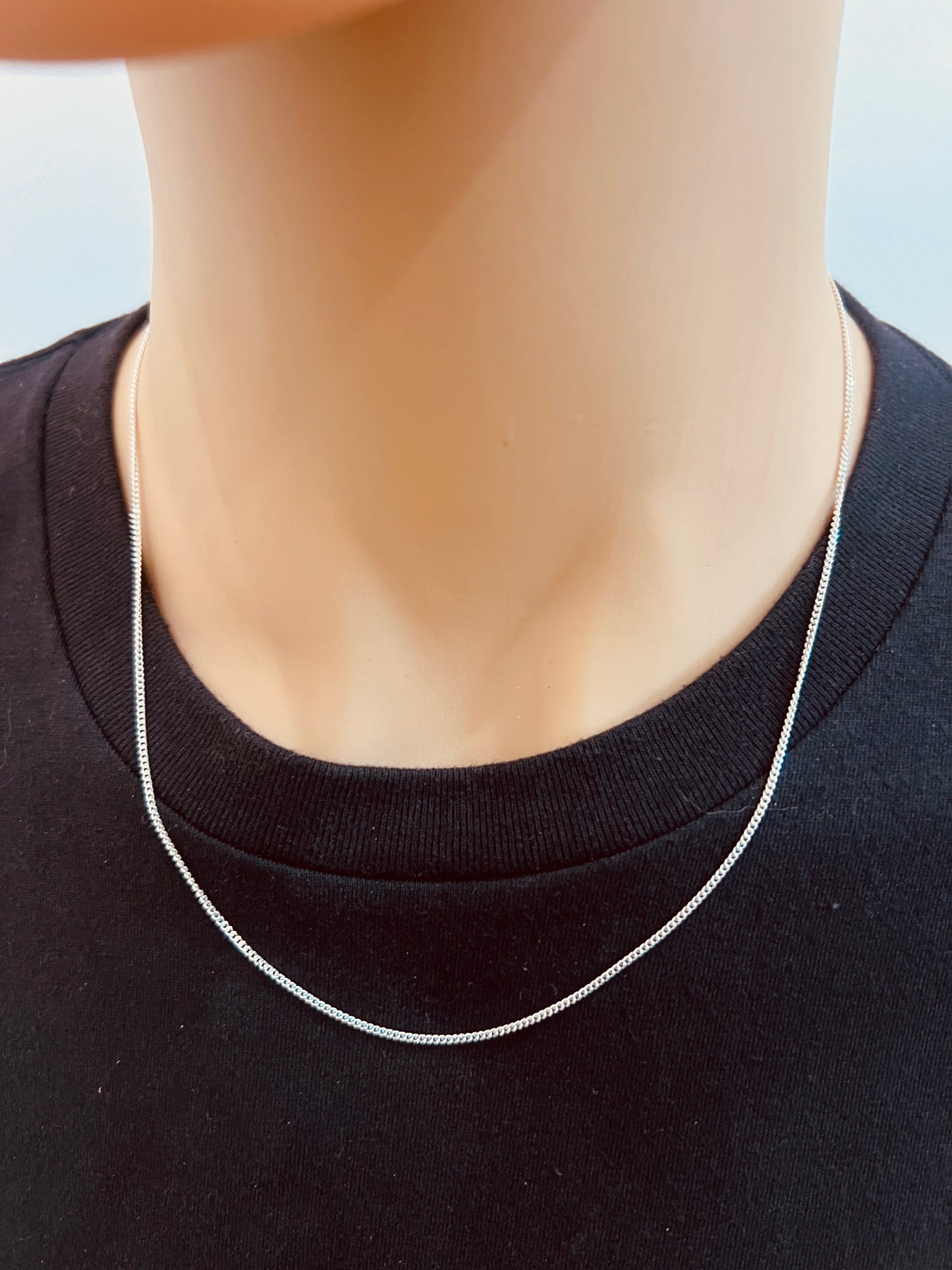 Sterling Silver 1mm Curb Chain