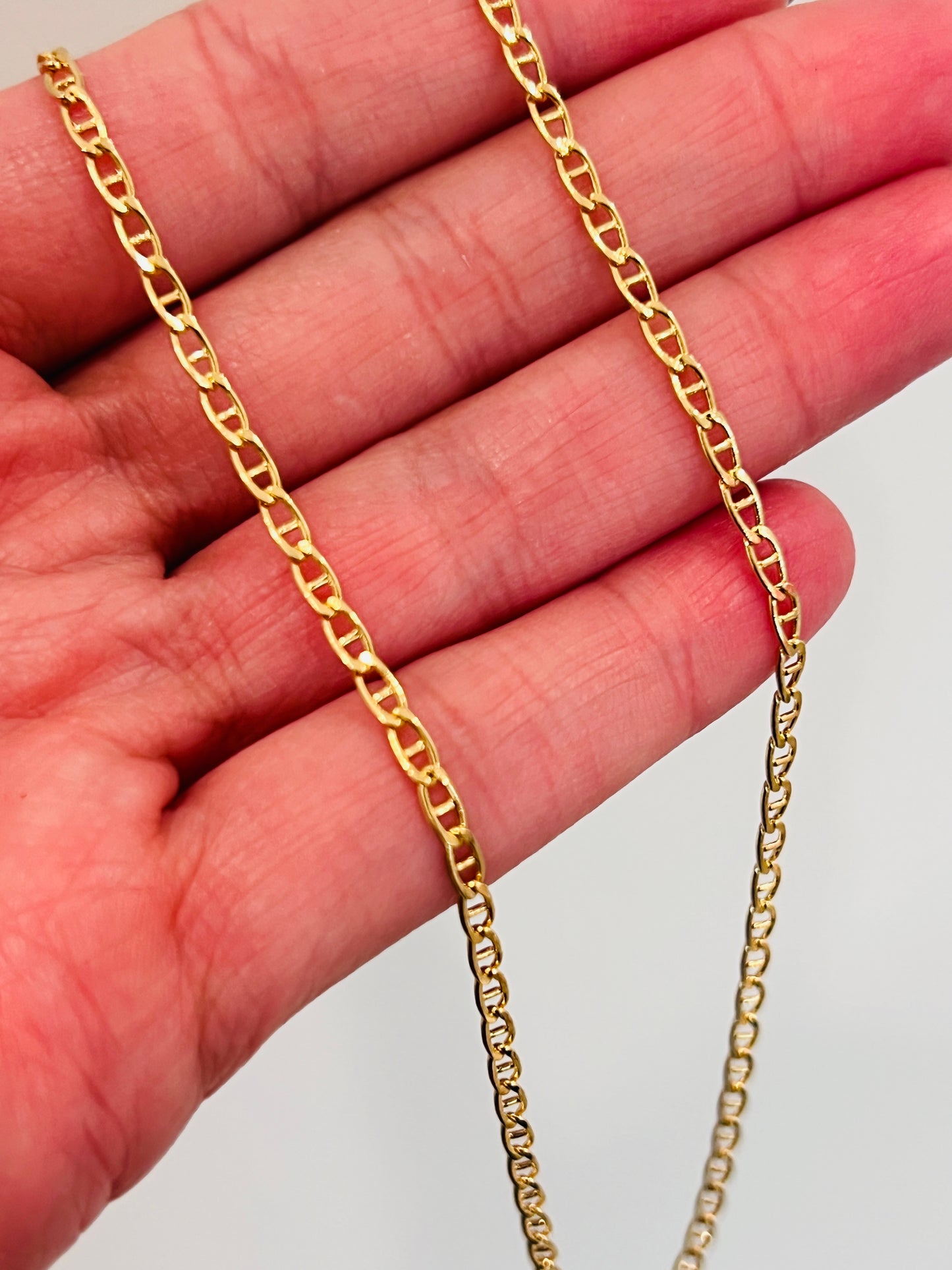 Gold Filled Mariner Chain Necklace | 1.5mm Dainty Link