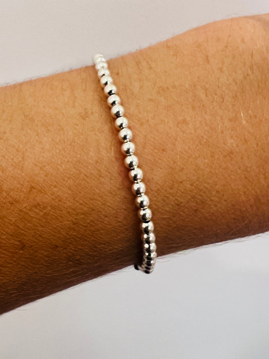 Sterling Silver Adjustable Bracelet | 3mm Red or Black