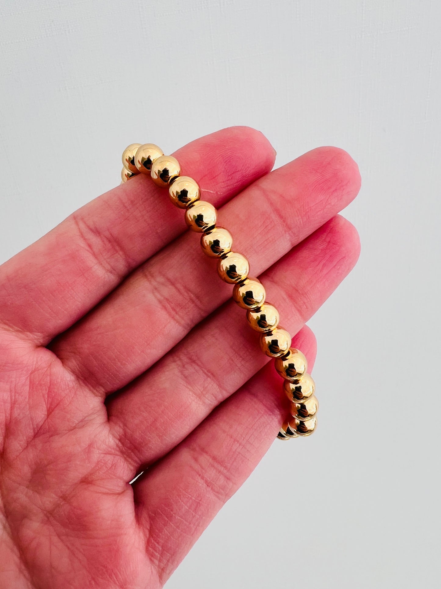 Gold Filled 6mm Beaded Bracelet | Everyday Gold Jewelry