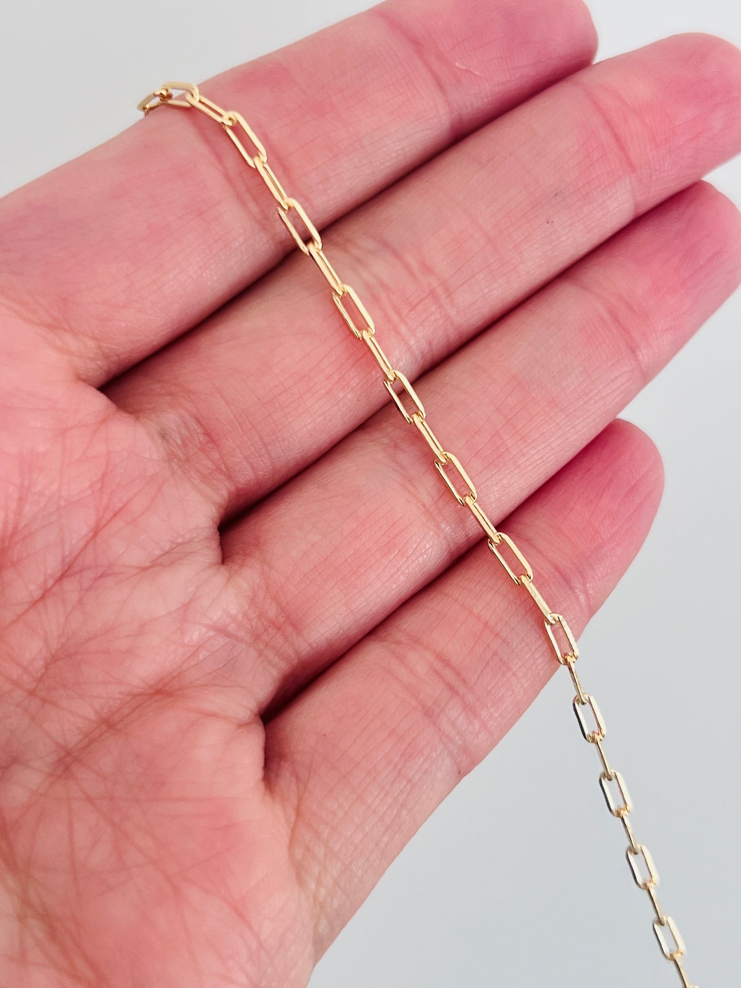 Gold Filled 1.5mm Paperclip Bracelet | Dainty Gold Chain for Everyday Layering