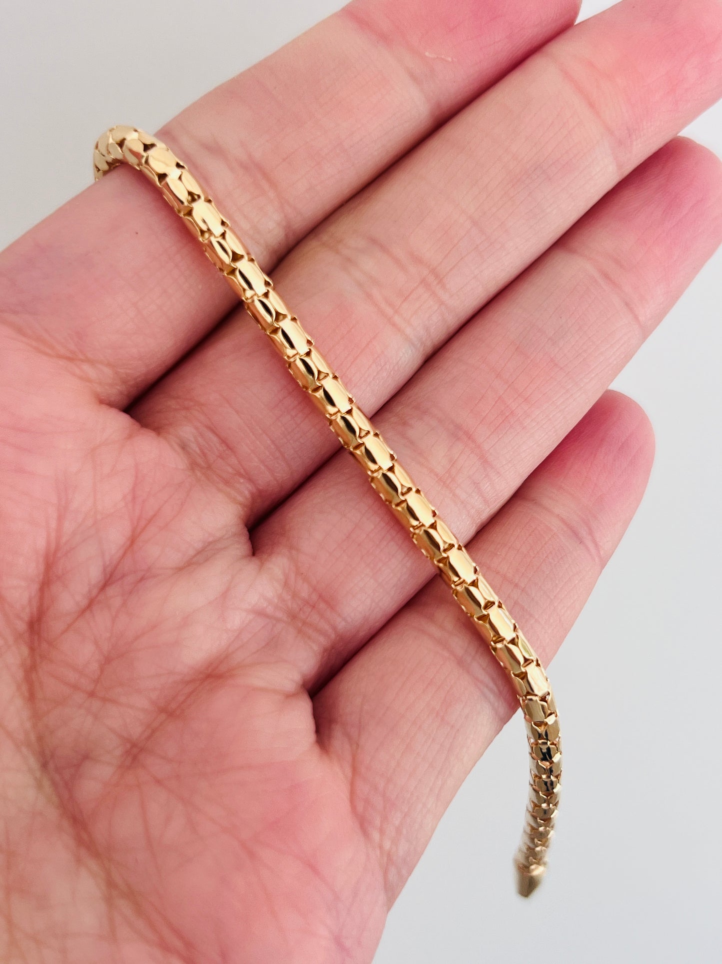 Gold Filled 2.5mm Serpentine Bracelet | Dainty Gold Chain for Women
