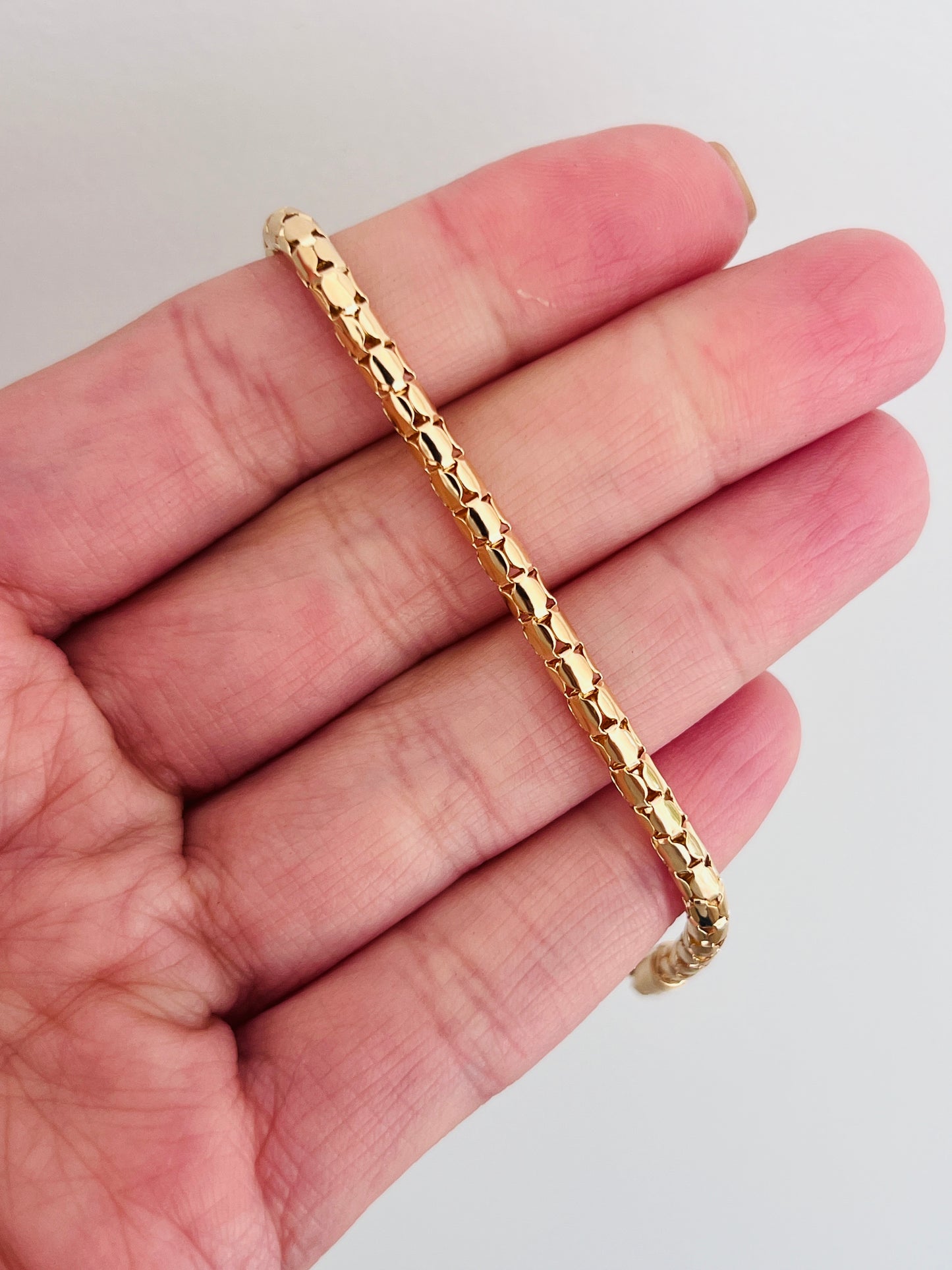 Gold Filled 2.5mm Serpentine Bracelet | Dainty Gold Chain for Women