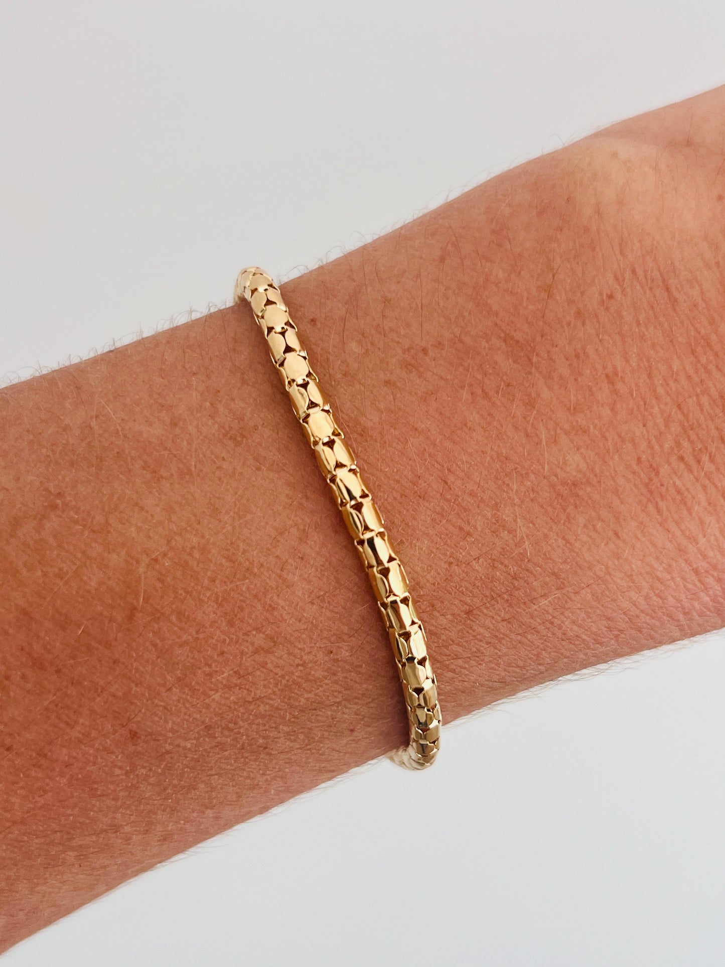Gold Filled 2.5mm Serpentine Bracelet | Dainty Gold Chain for Women