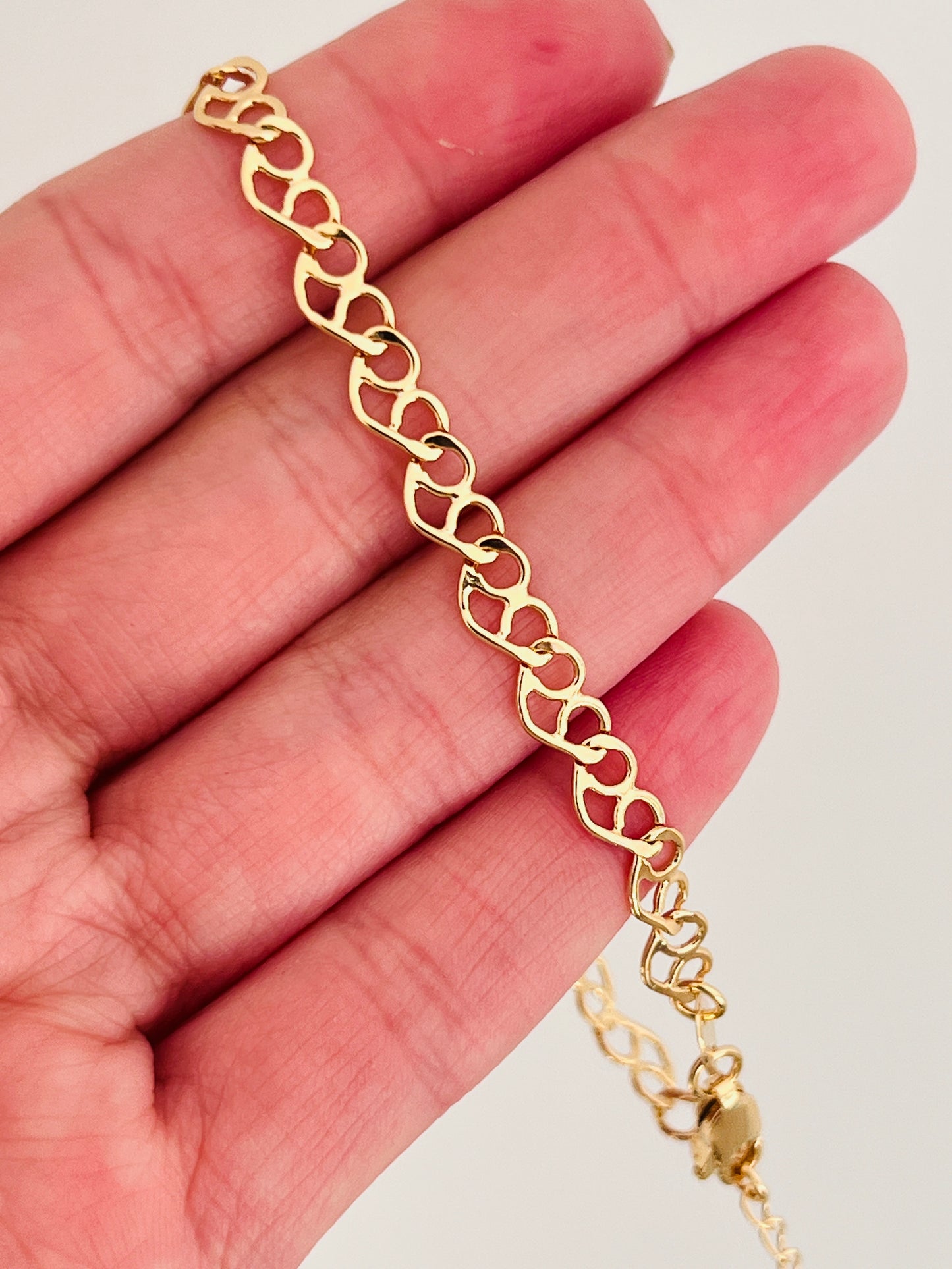 Gold Filled 5mm Heart Bracelet | Statement Gold Jewelry