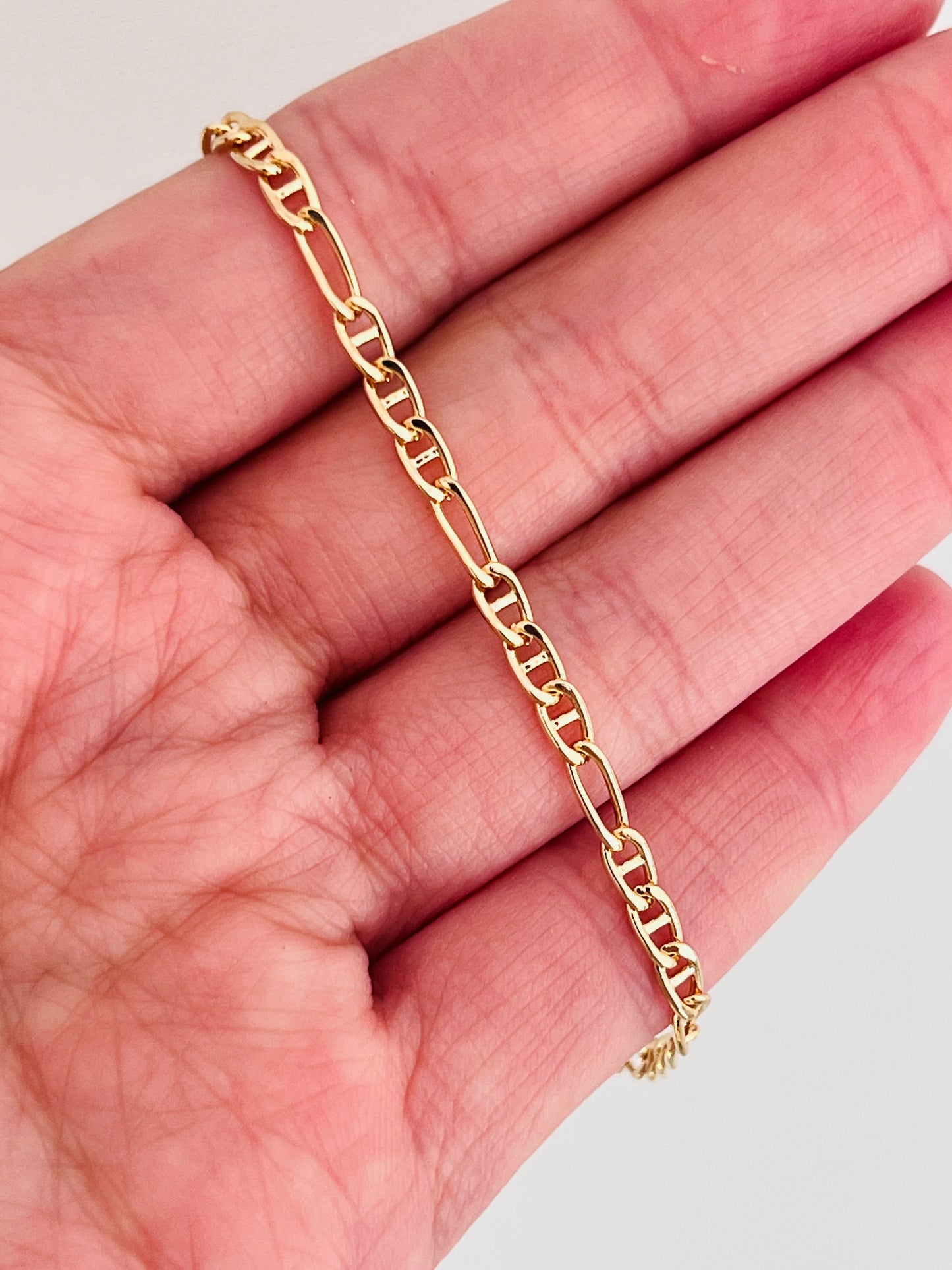 Gold Filled 2.5mm Mariner Bracelet | Everyday Gold Chain