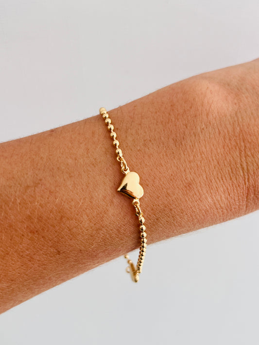 Gold Filled Heart Bracelet | Dainty Gold Jewelry