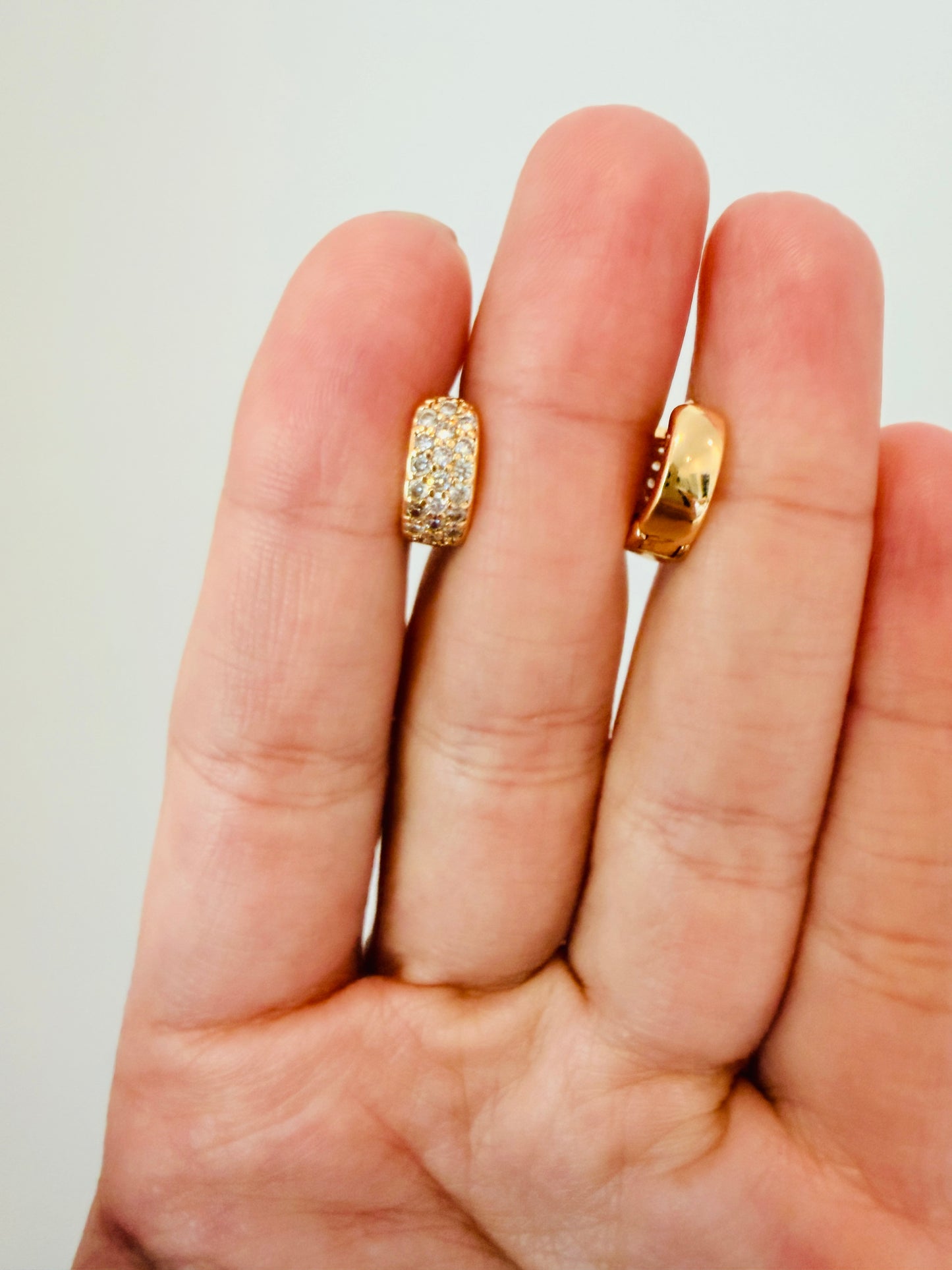 Gold Filled 11mm Mini Micro Pave CZ Hoops | Small 18kt Waterproof Earrings