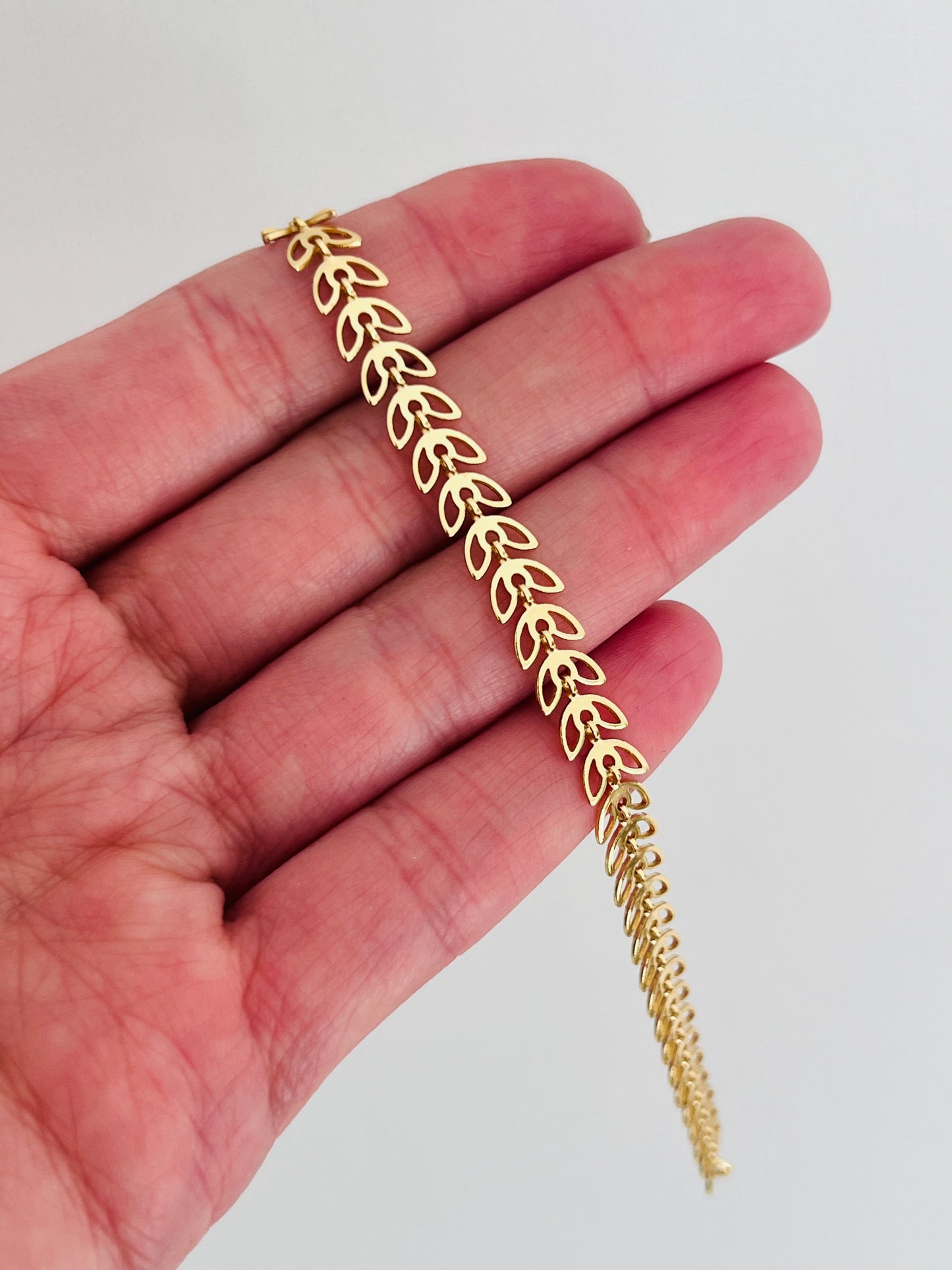 Gold Filled Chevron Bracelet | Sleek & Stylish (7"–7.25")