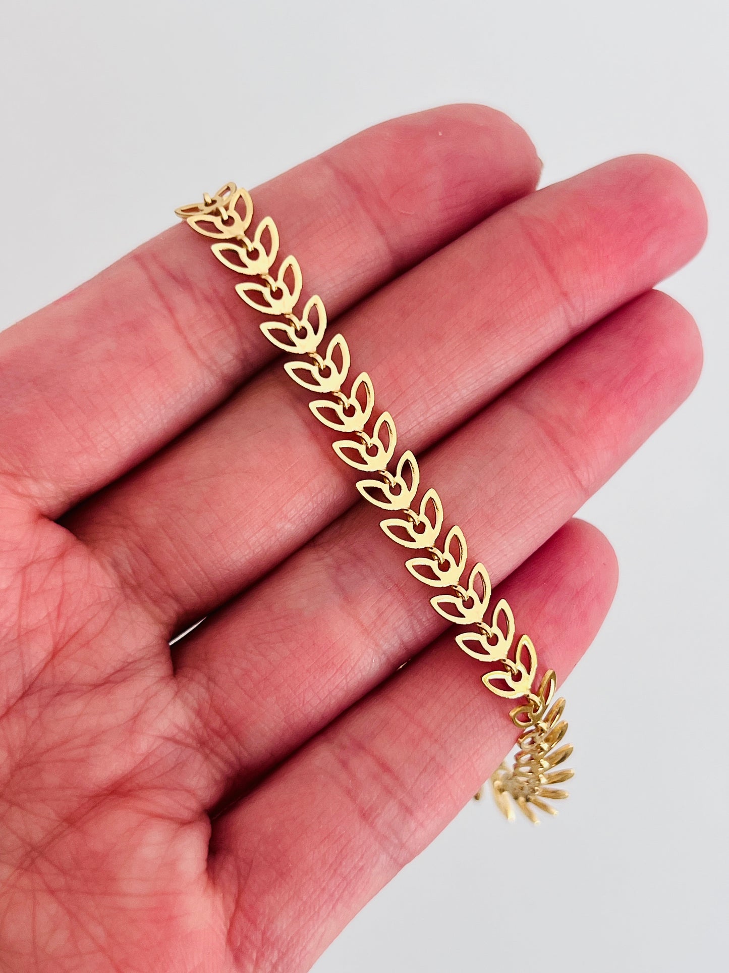 Gold Filled Chevron Bracelet | Sleek & Stylish (7"–7.25")